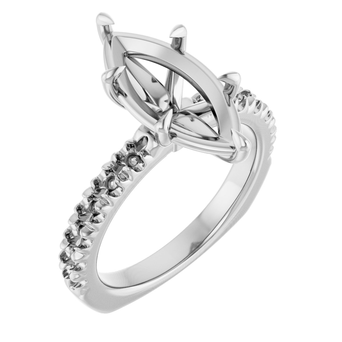Claw-Prong Euro Shank Engagement Ring