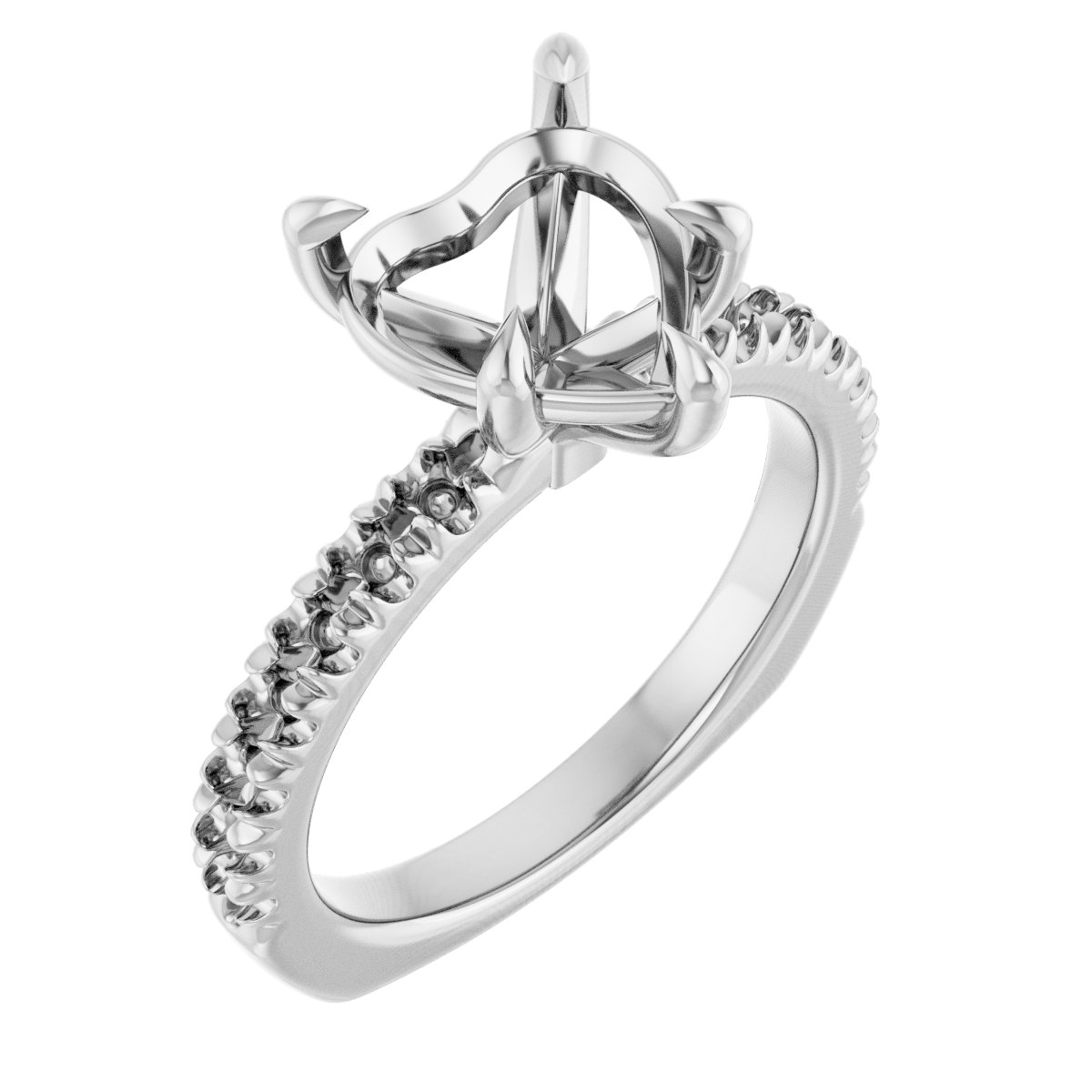 Claw-Prong Euro Shank Engagement Ring
