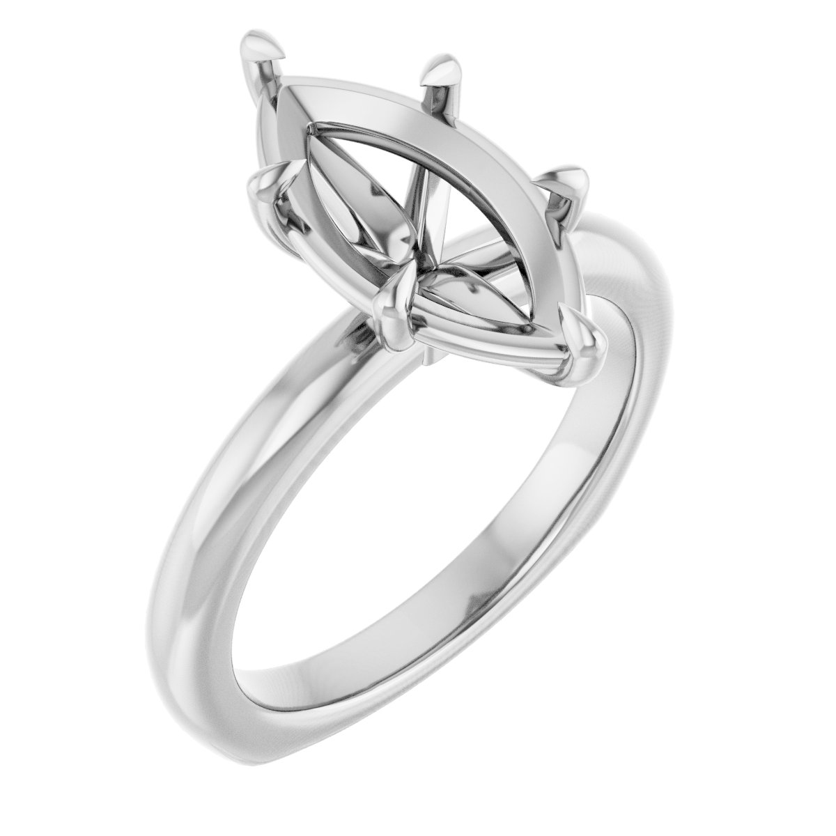 Claw-Prong Euro Shank Engagement Ring