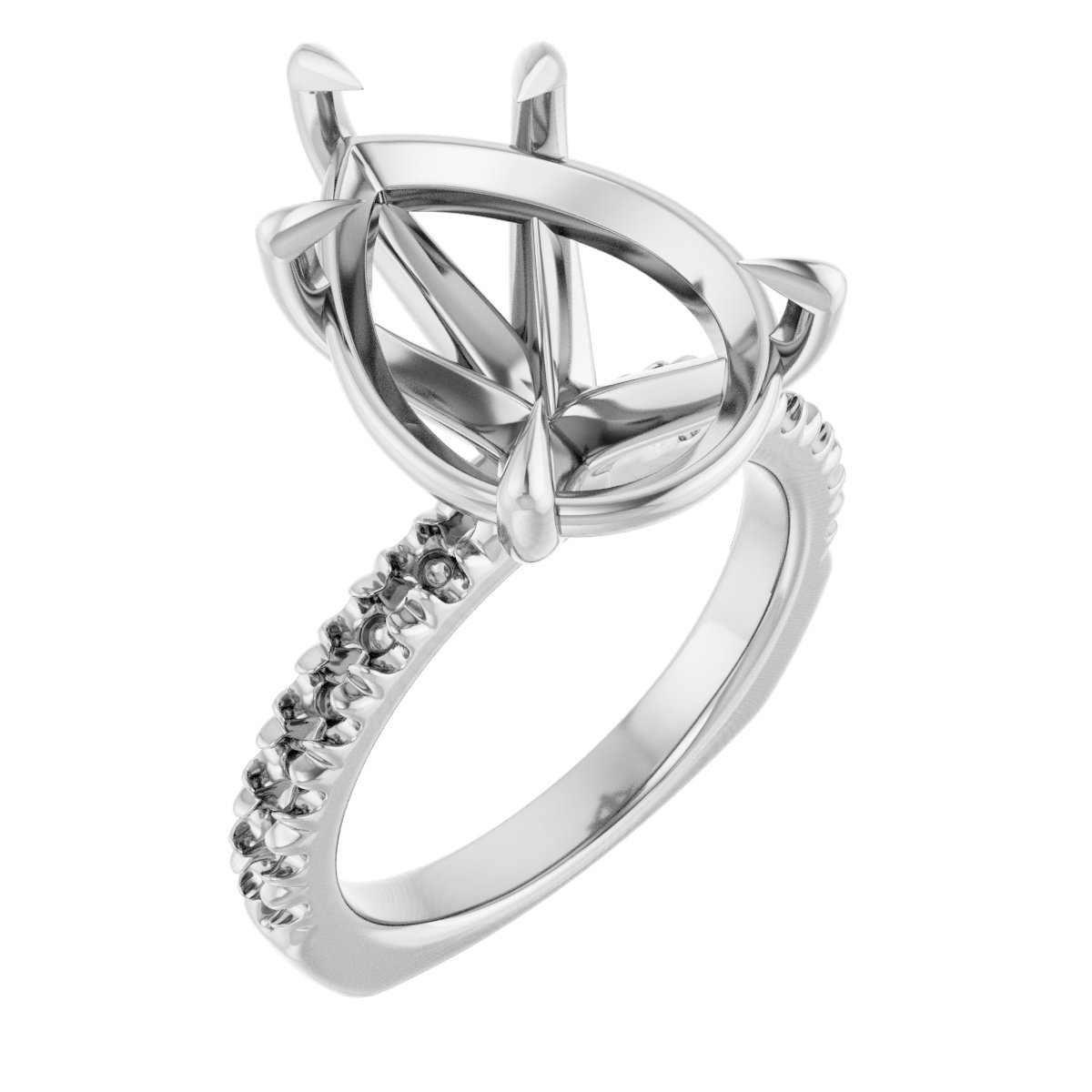 Claw-Prong Euro Shank Engagement Ring