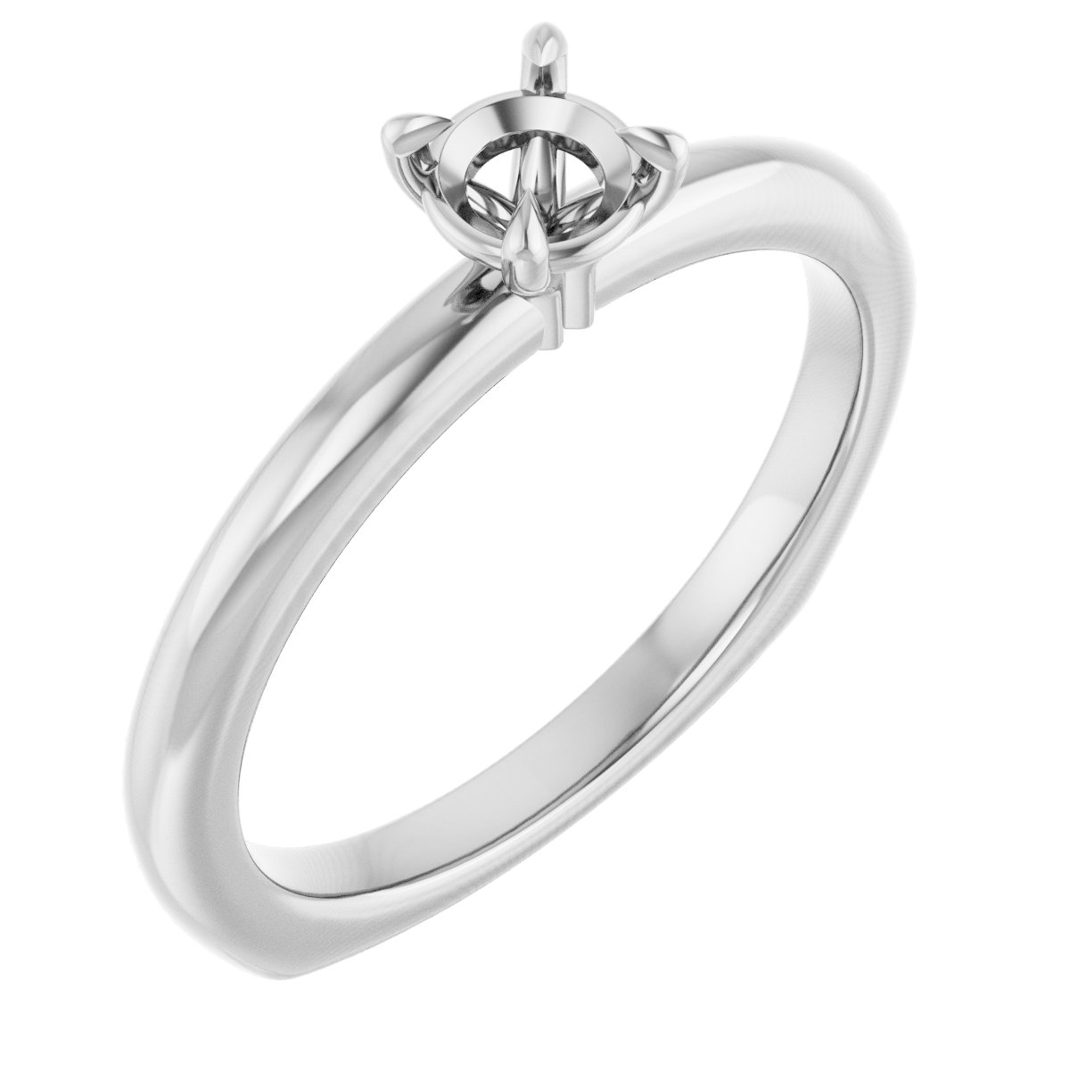Claw-Prong Euro Shank Engagement Ring