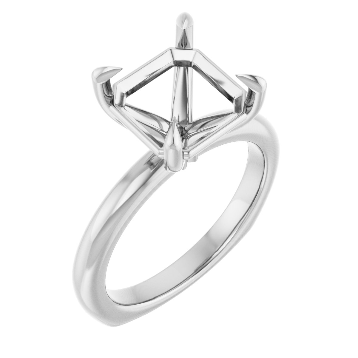 Claw-Prong Euro Shank Engagement Ring