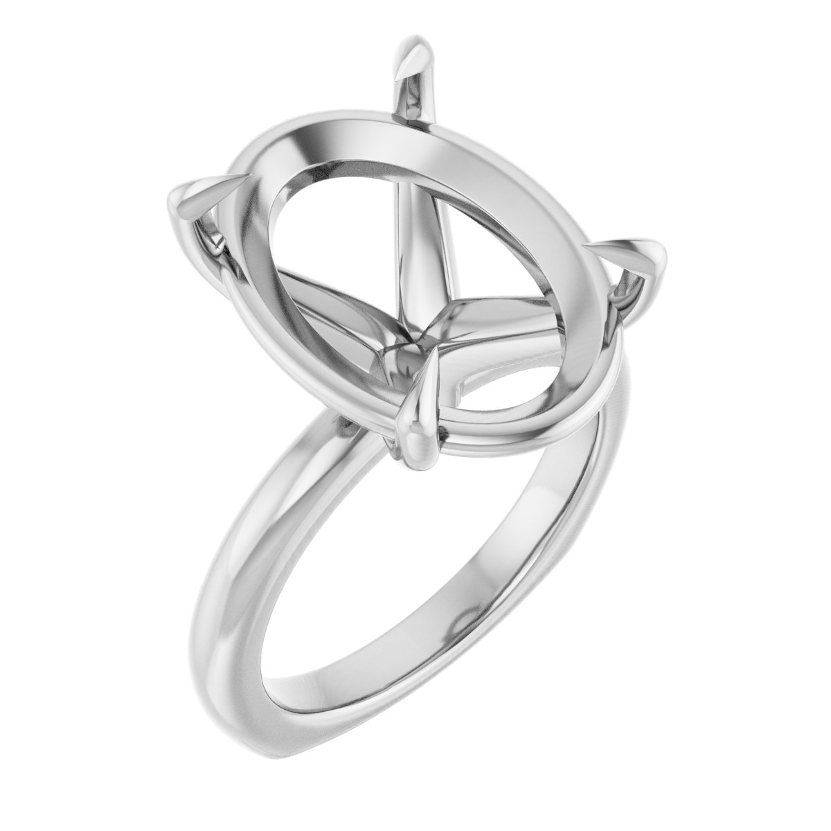 Claw-Prong Euro Shank Engagement Ring