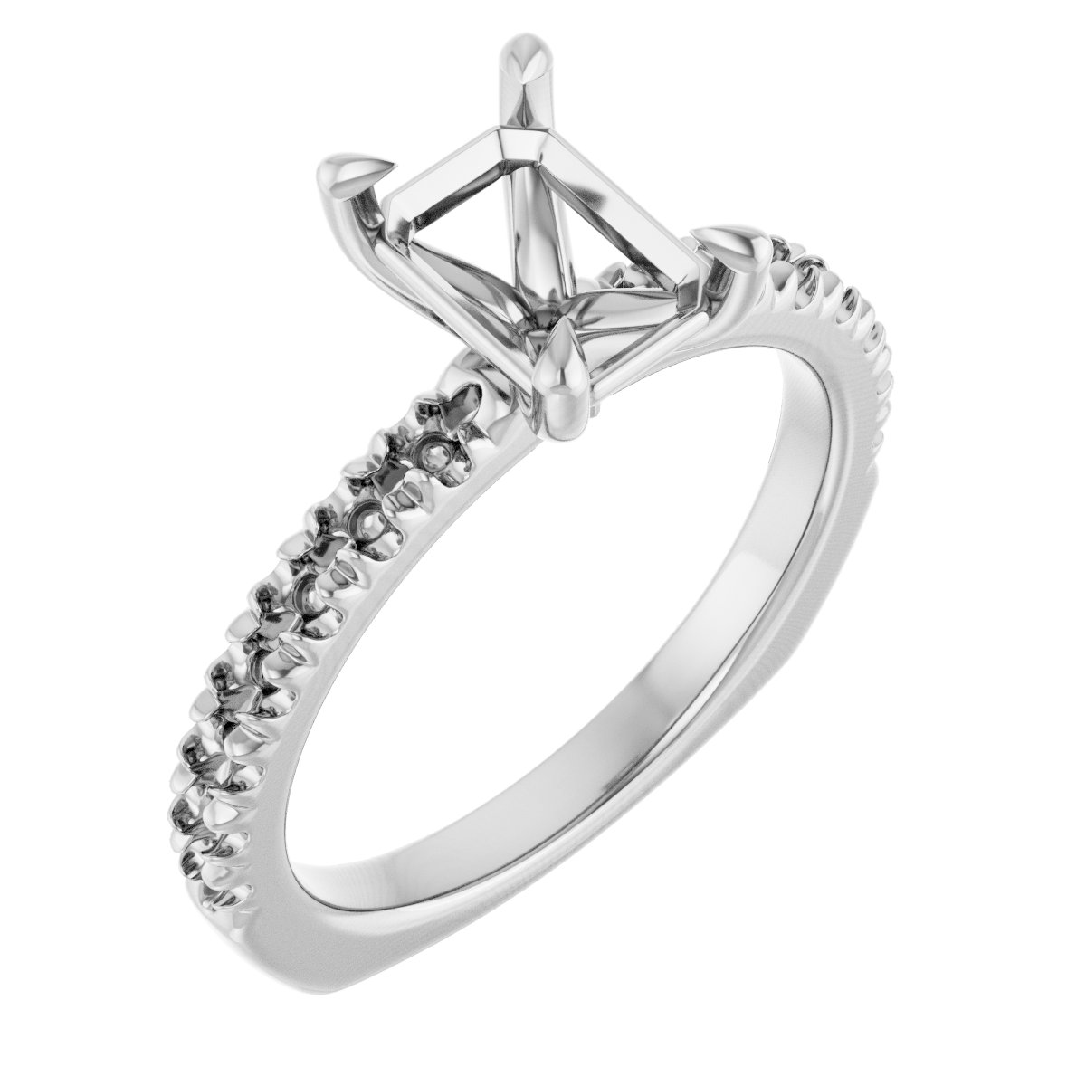 Claw-Prong Euro Shank Engagement Ring