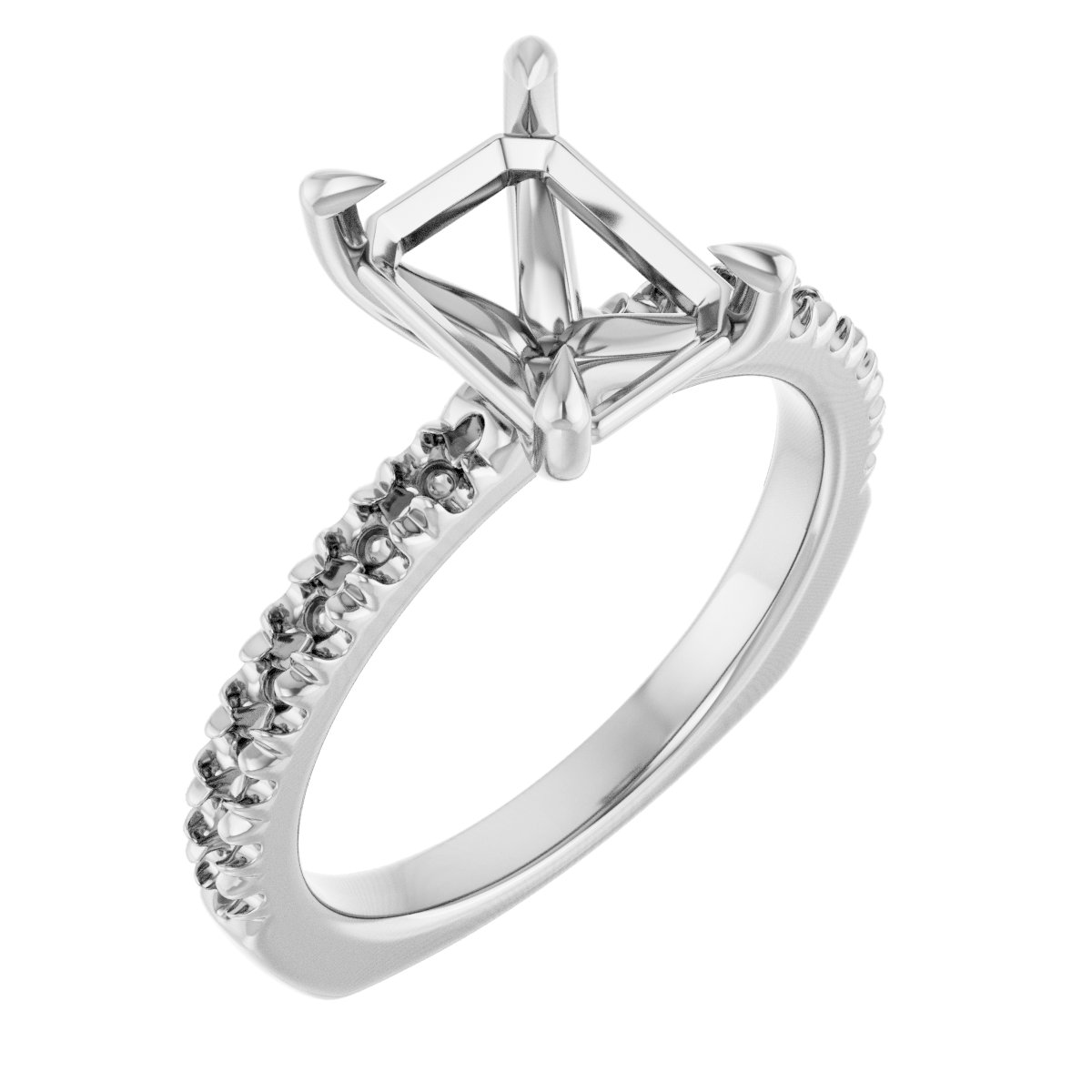Claw-Prong Euro Shank Engagement Ring