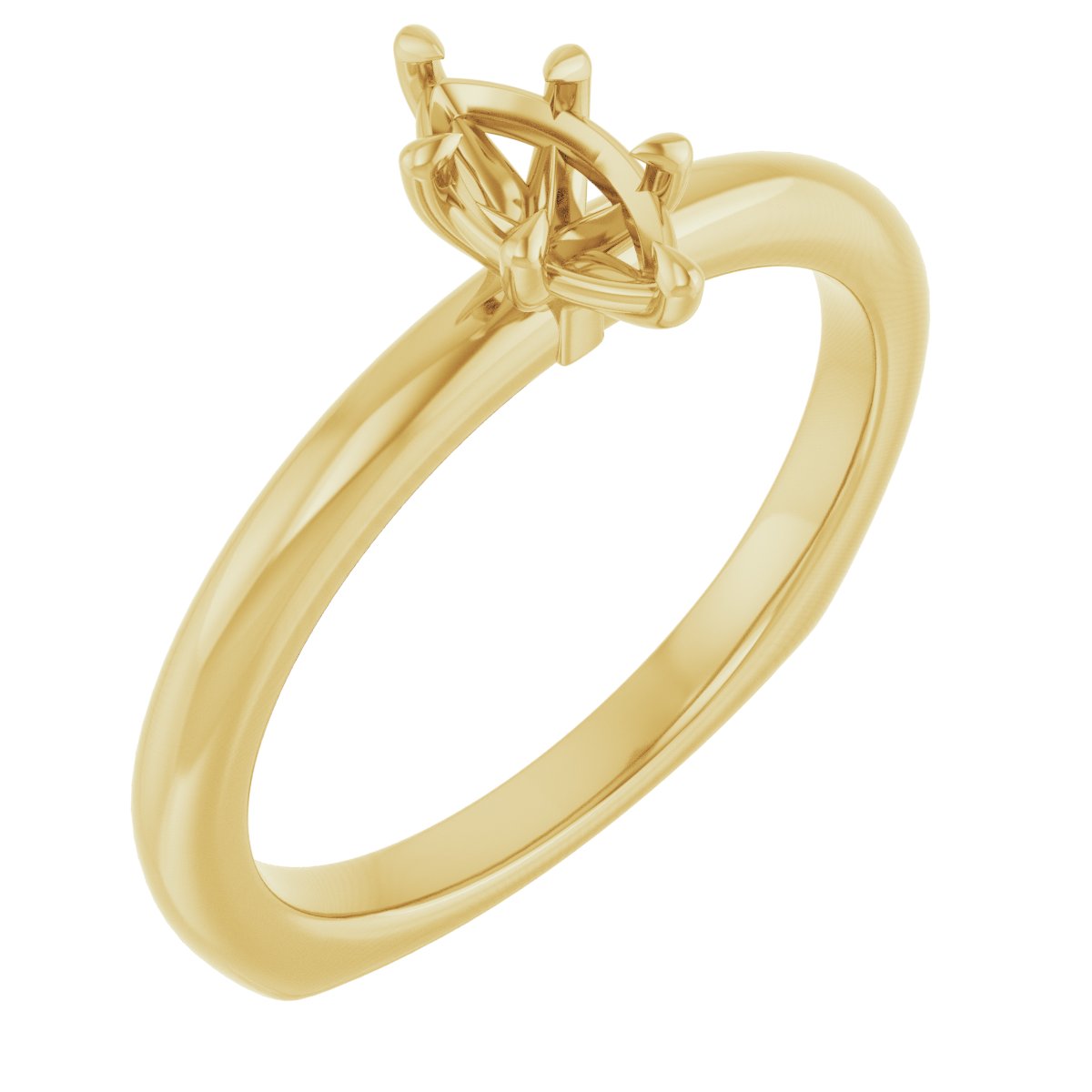 Claw-Prong Euro Shank Engagement Ring