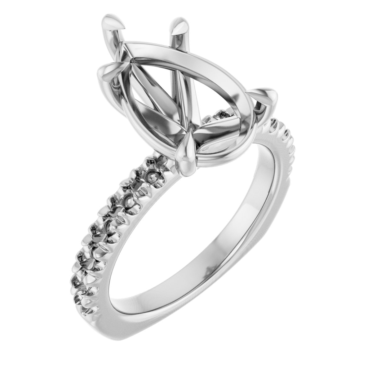 Claw-Prong Euro Shank Engagement Ring