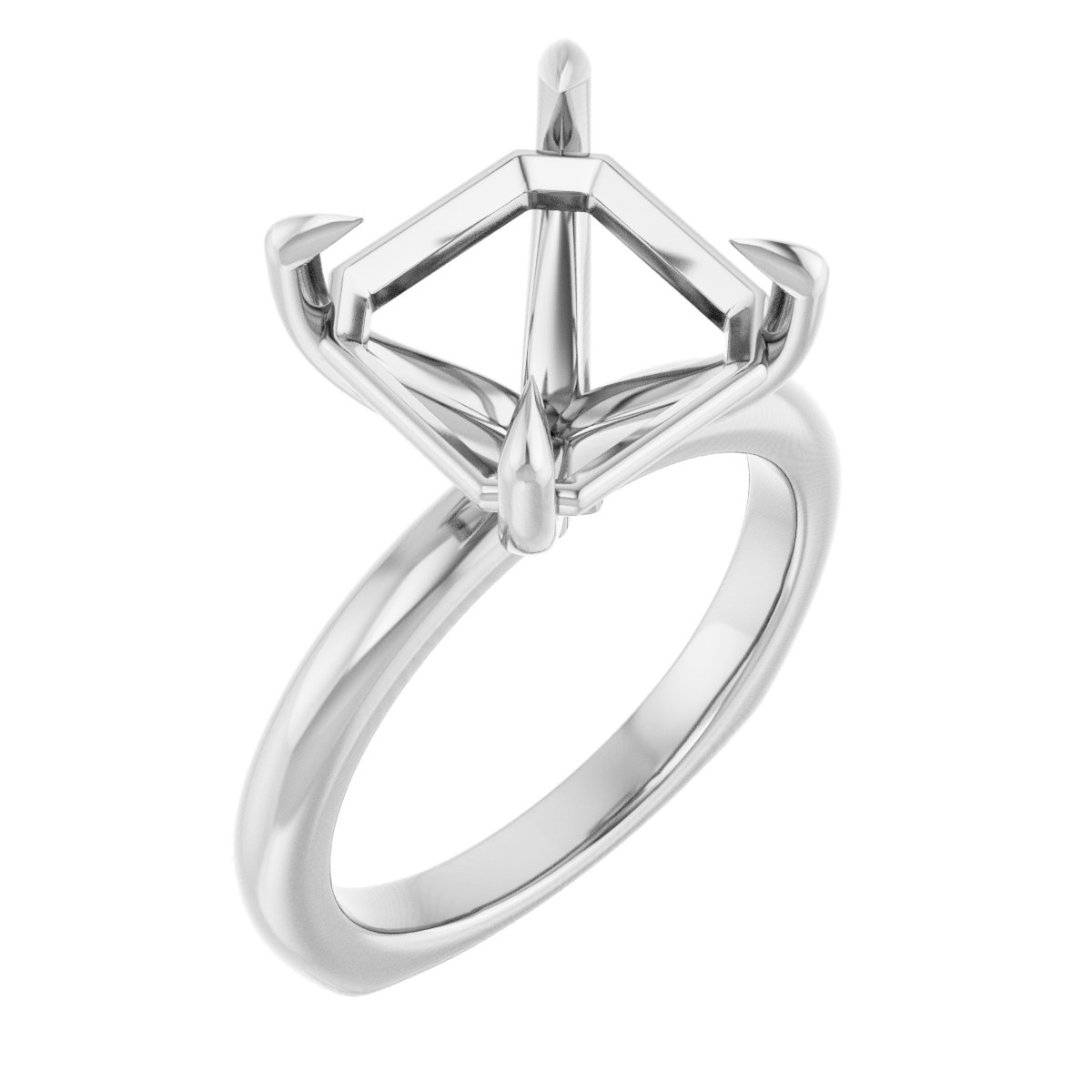 Claw-Prong Euro Shank Engagement Ring