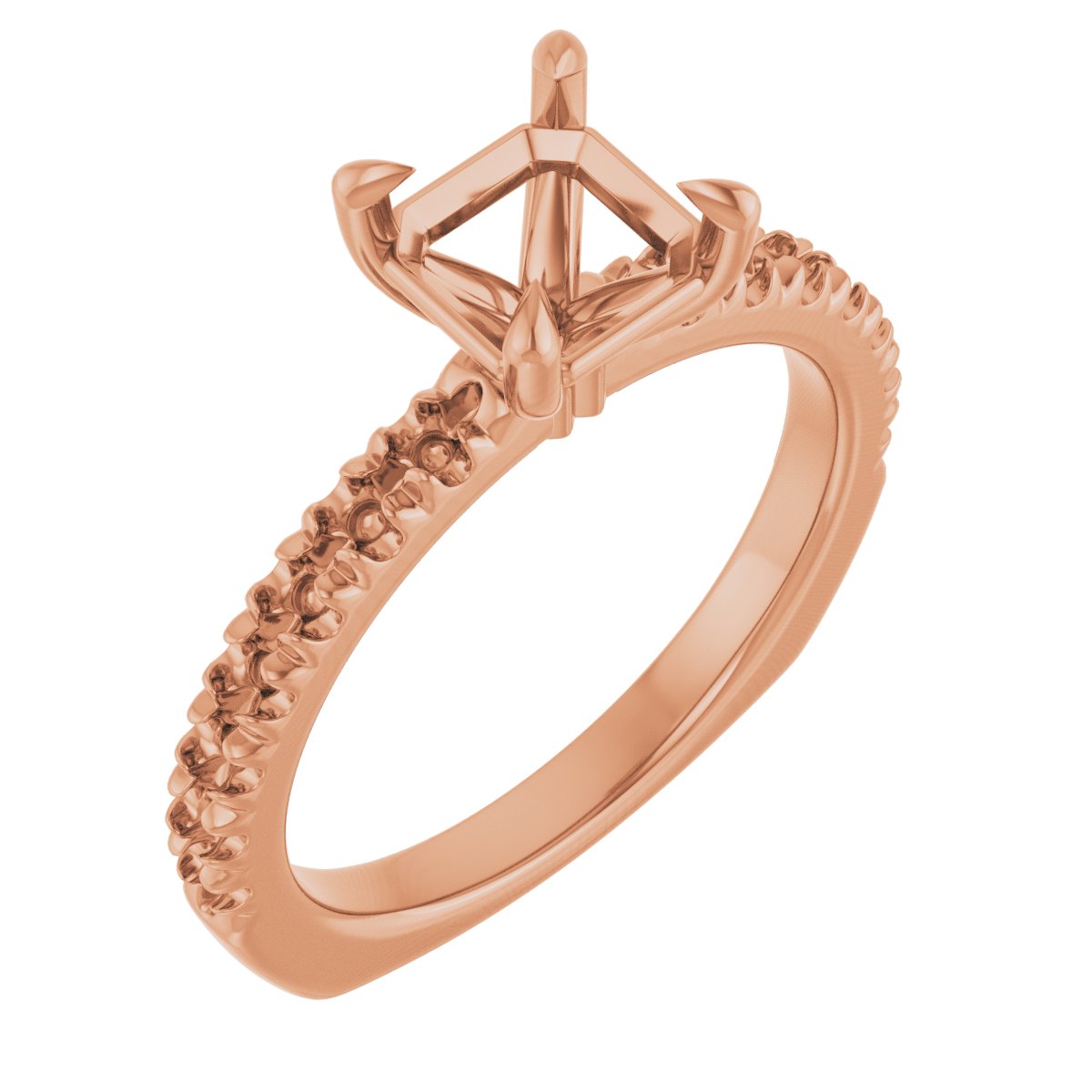 Claw-Prong Euro Shank Engagement Ring