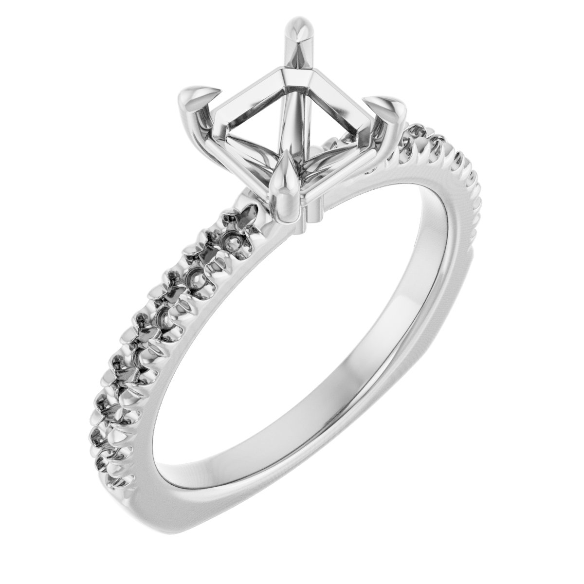 Claw-Prong Euro Shank Engagement Ring