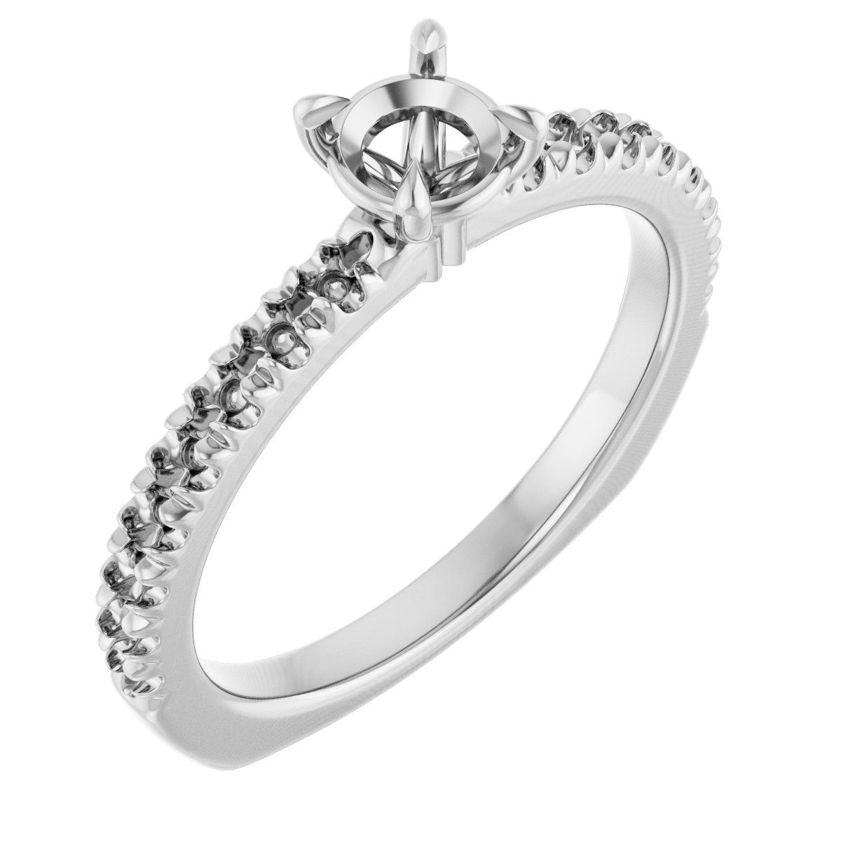 Claw-Prong Euro Shank Engagement Ring