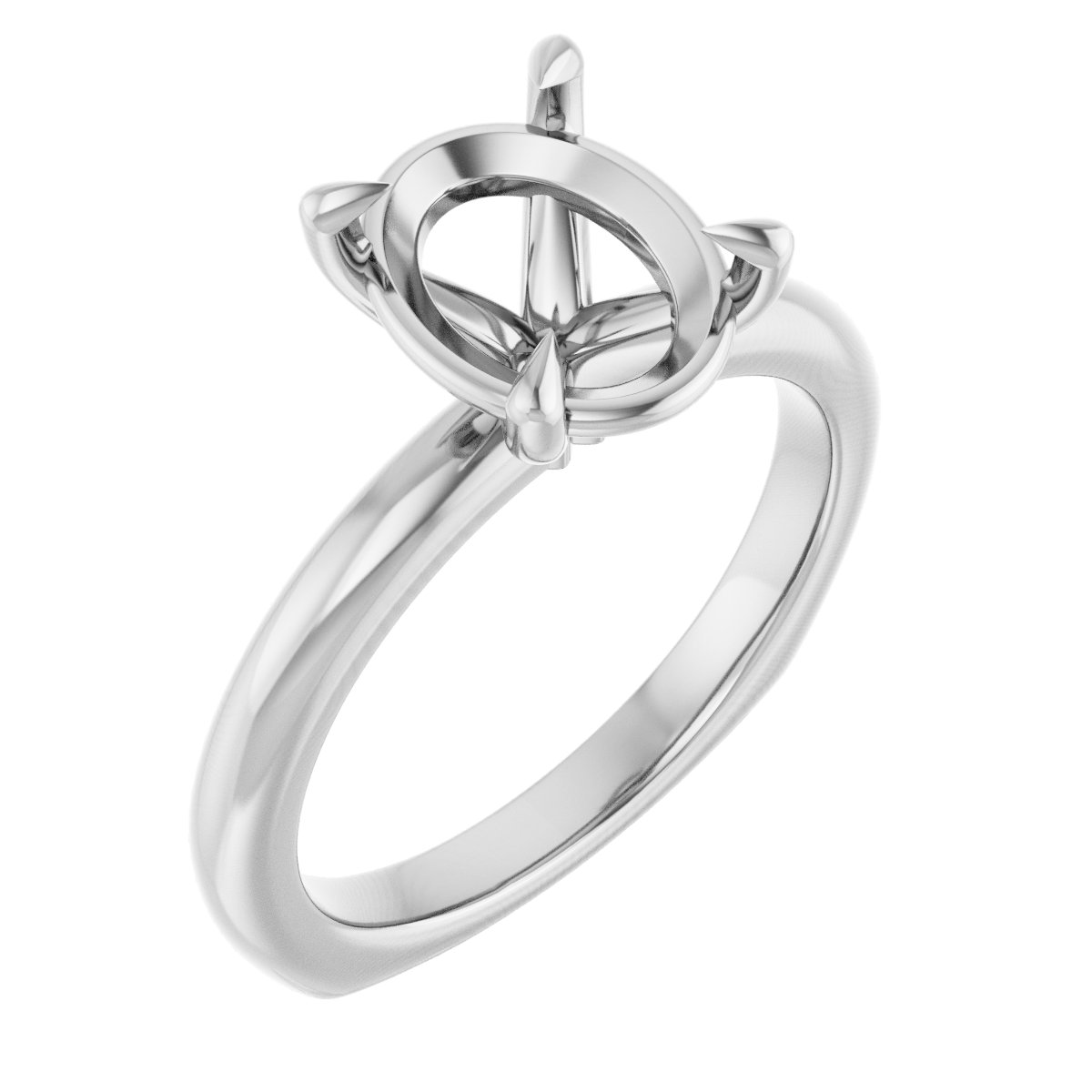 Claw-Prong Euro Shank Engagement Ring