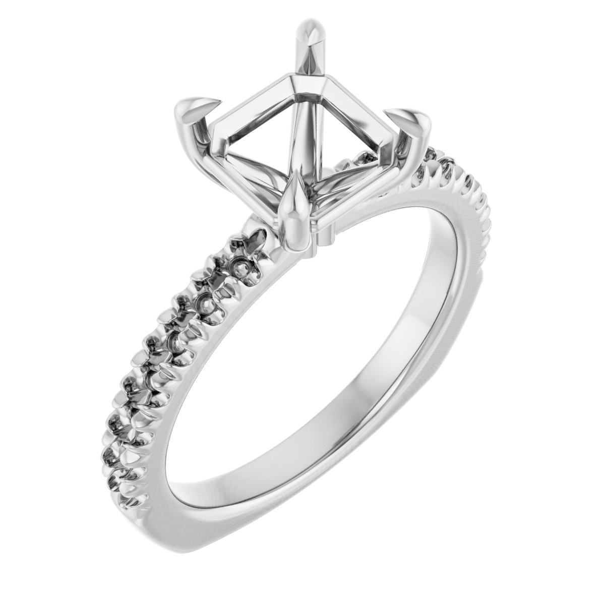 Claw-Prong Euro Shank Engagement Ring