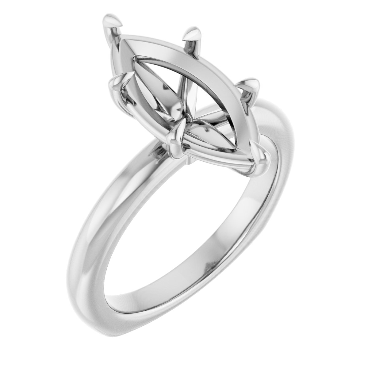 Claw-Prong Euro Shank Engagement Ring