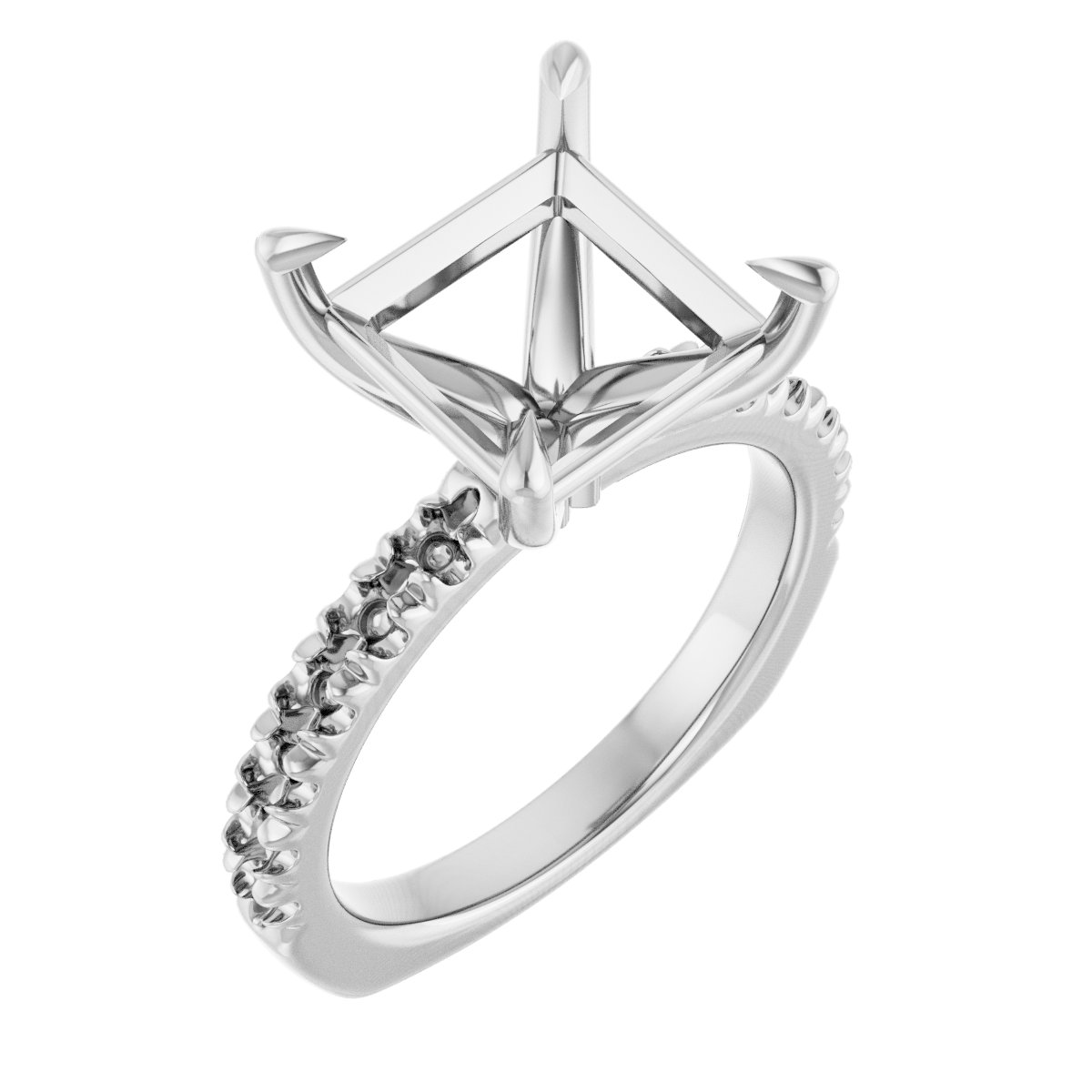 Claw-Prong Euro Shank Engagement Ring