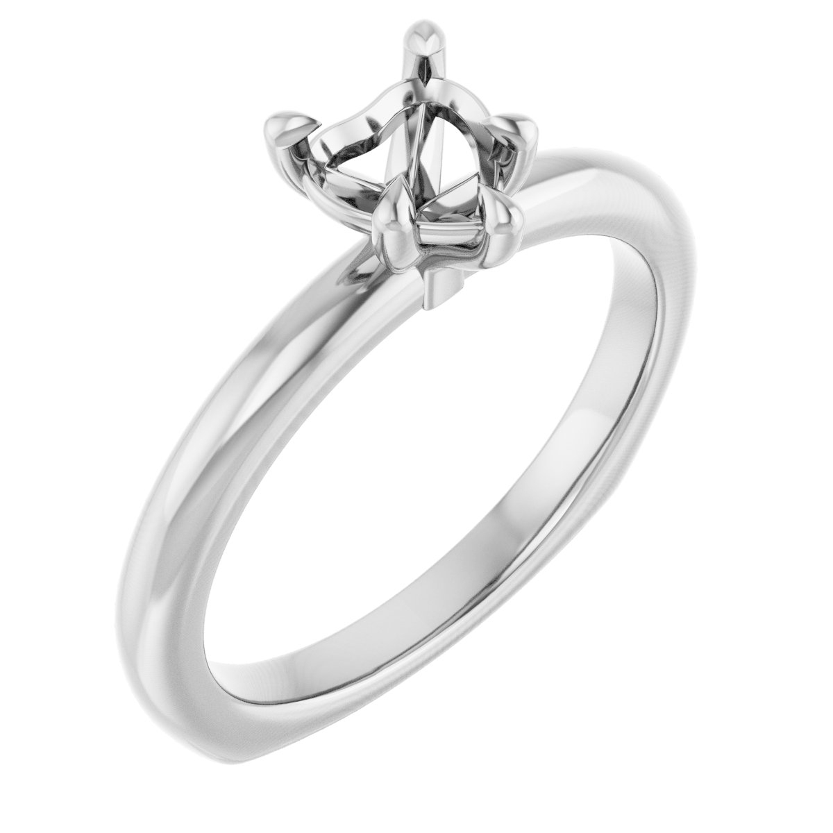 Claw-Prong Euro Shank Engagement Ring