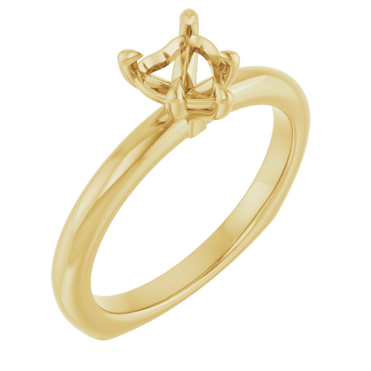 Claw-Prong Euro Shank Engagement Ring