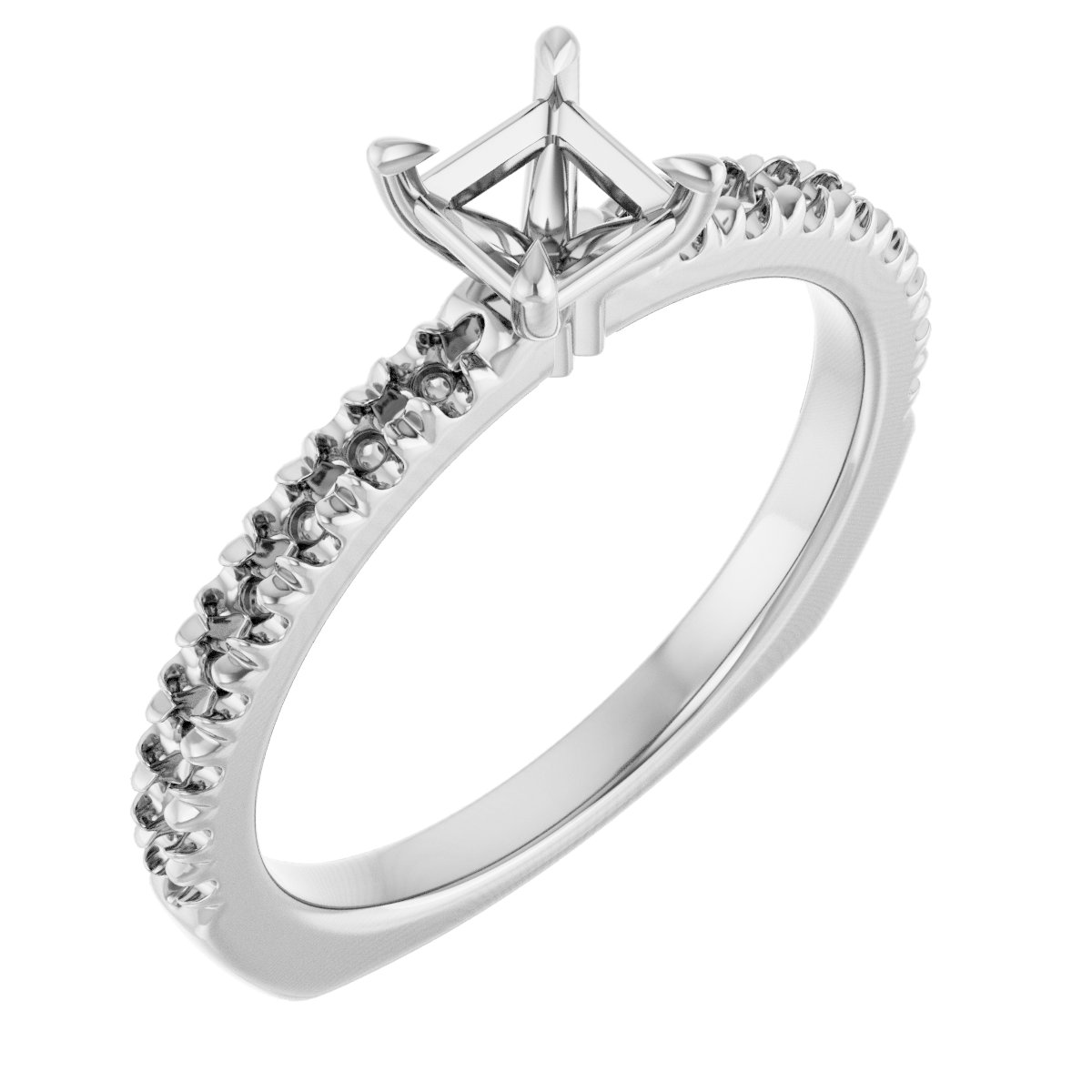 Claw-Prong Euro Shank Engagement Ring
