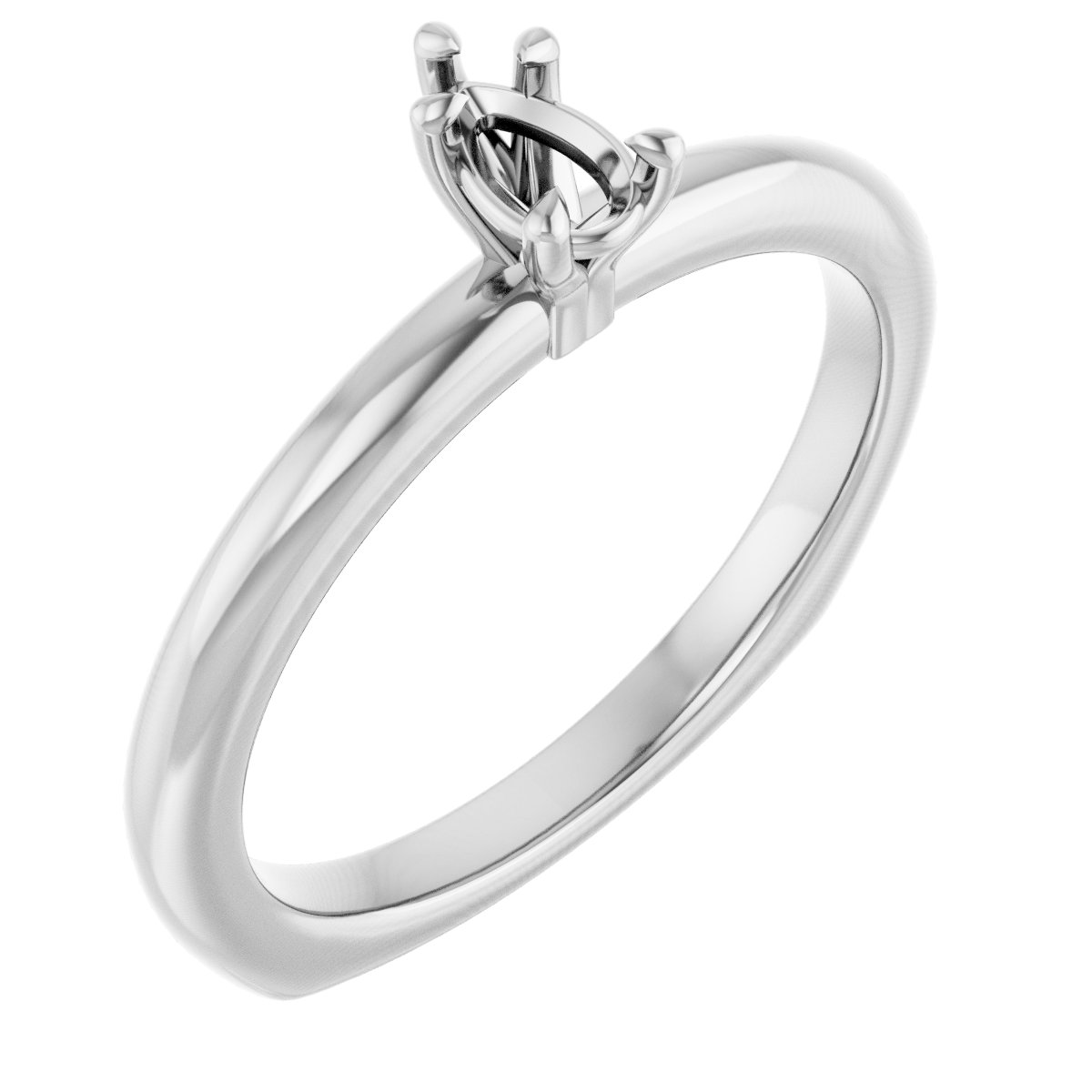 Claw-Prong Euro Shank Engagement Ring