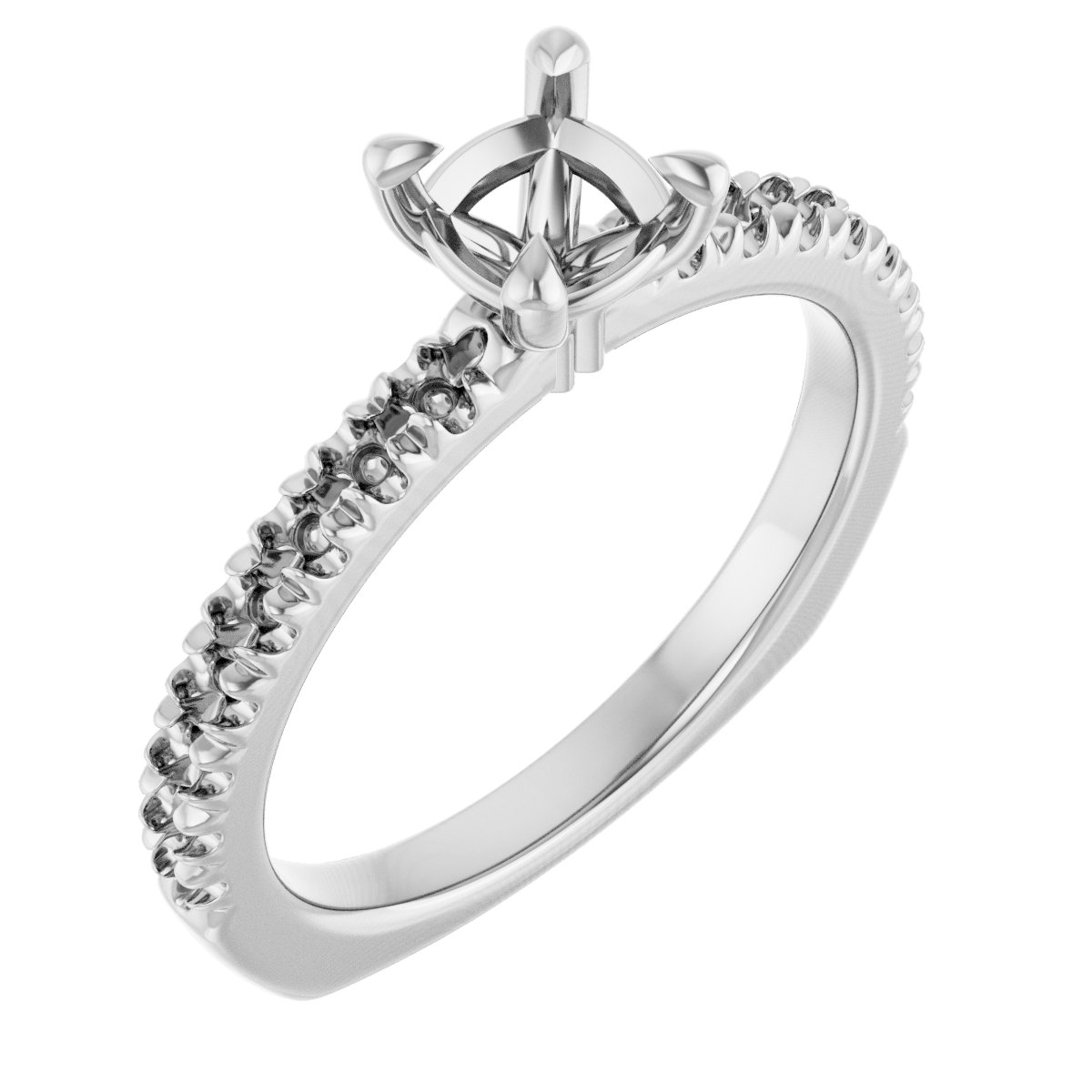 Claw-Prong Euro Shank Engagement Ring