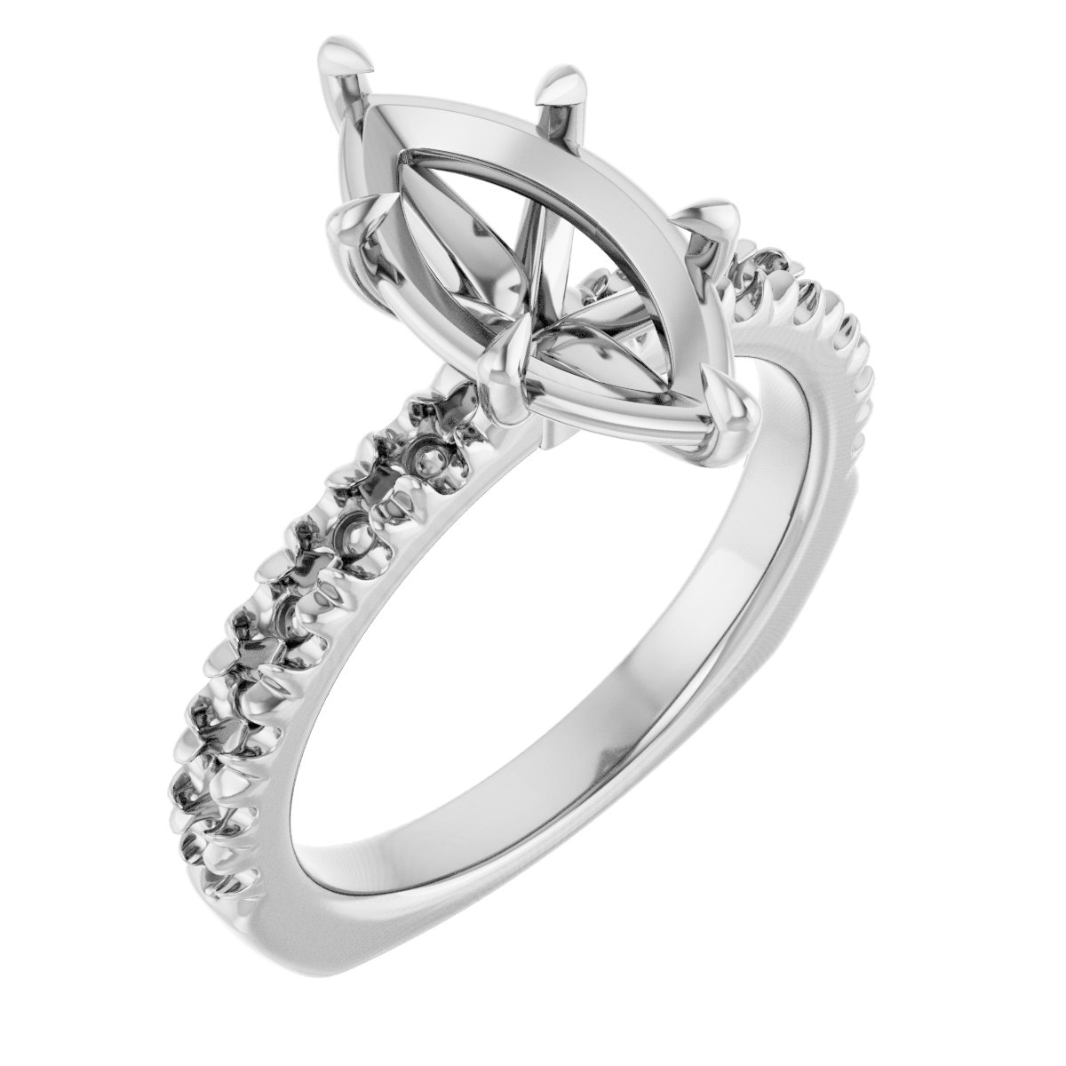 Claw-Prong Euro Shank Engagement Ring