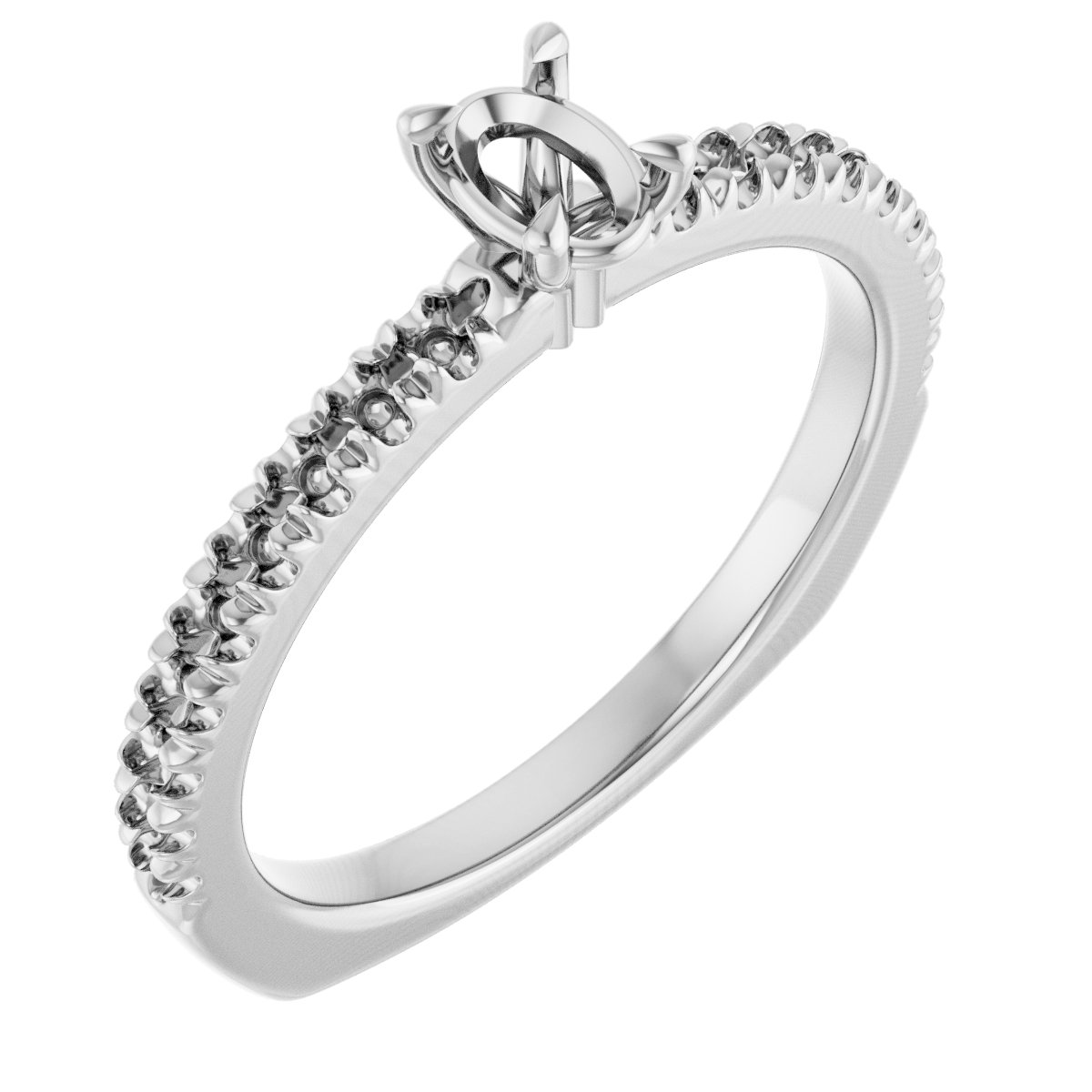 Claw-Prong Euro Shank Engagement Ring