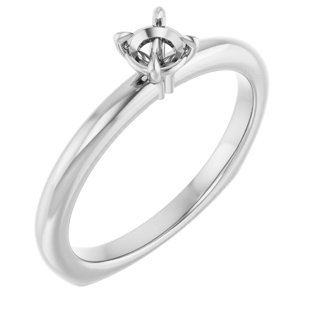 Claw-Prong Euro Shank Engagement Ring