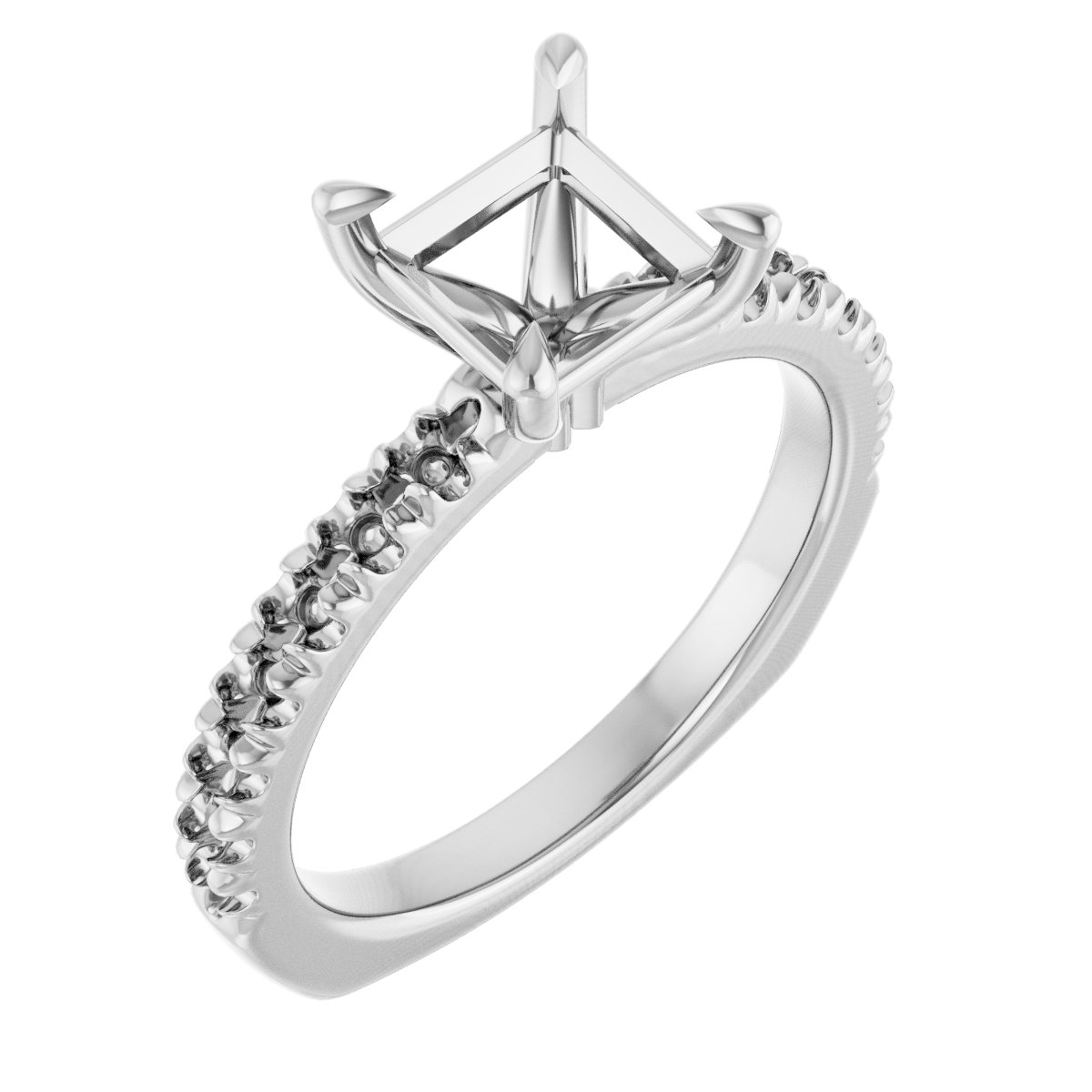 Claw-Prong Euro Shank Engagement Ring