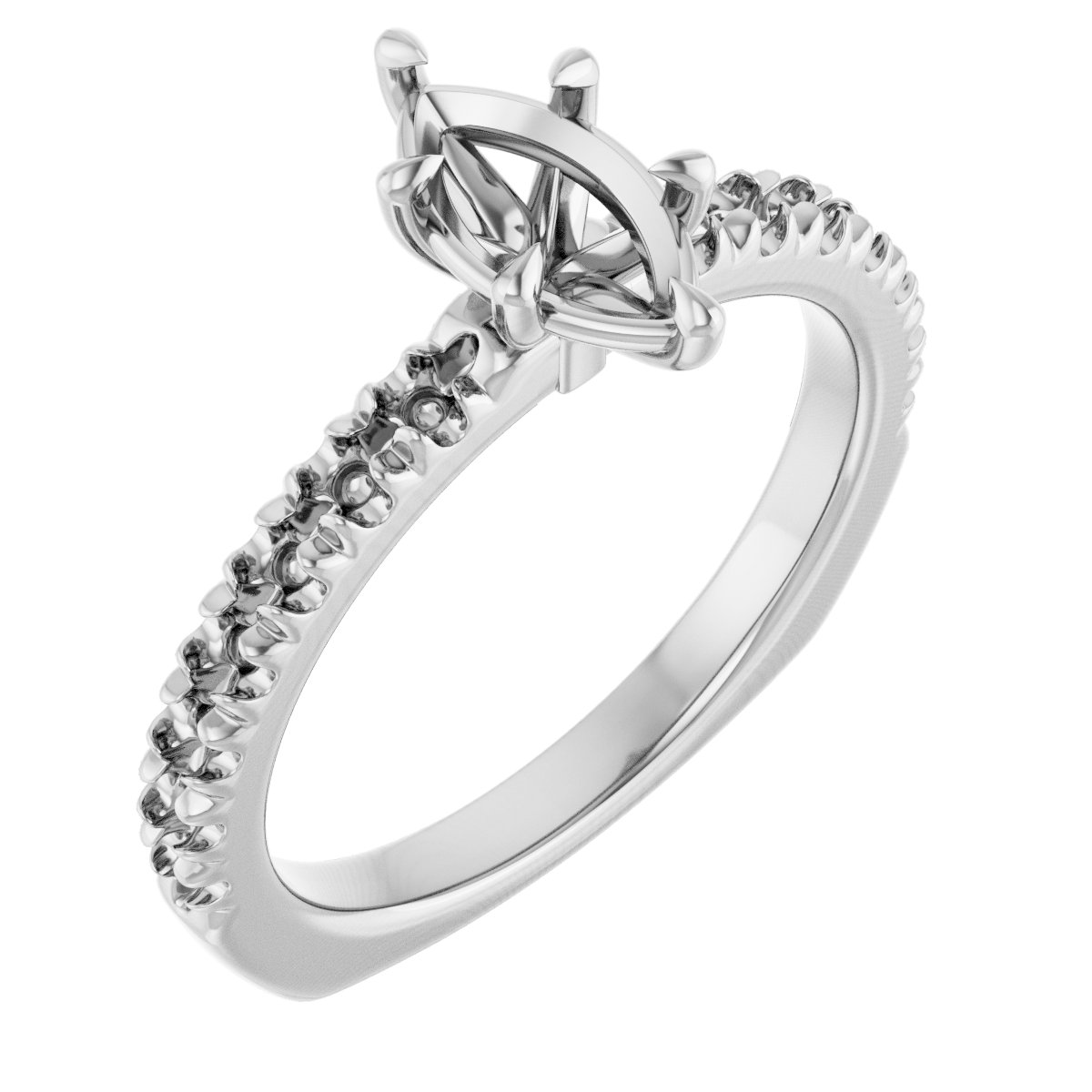 Claw-Prong Euro Shank Engagement Ring