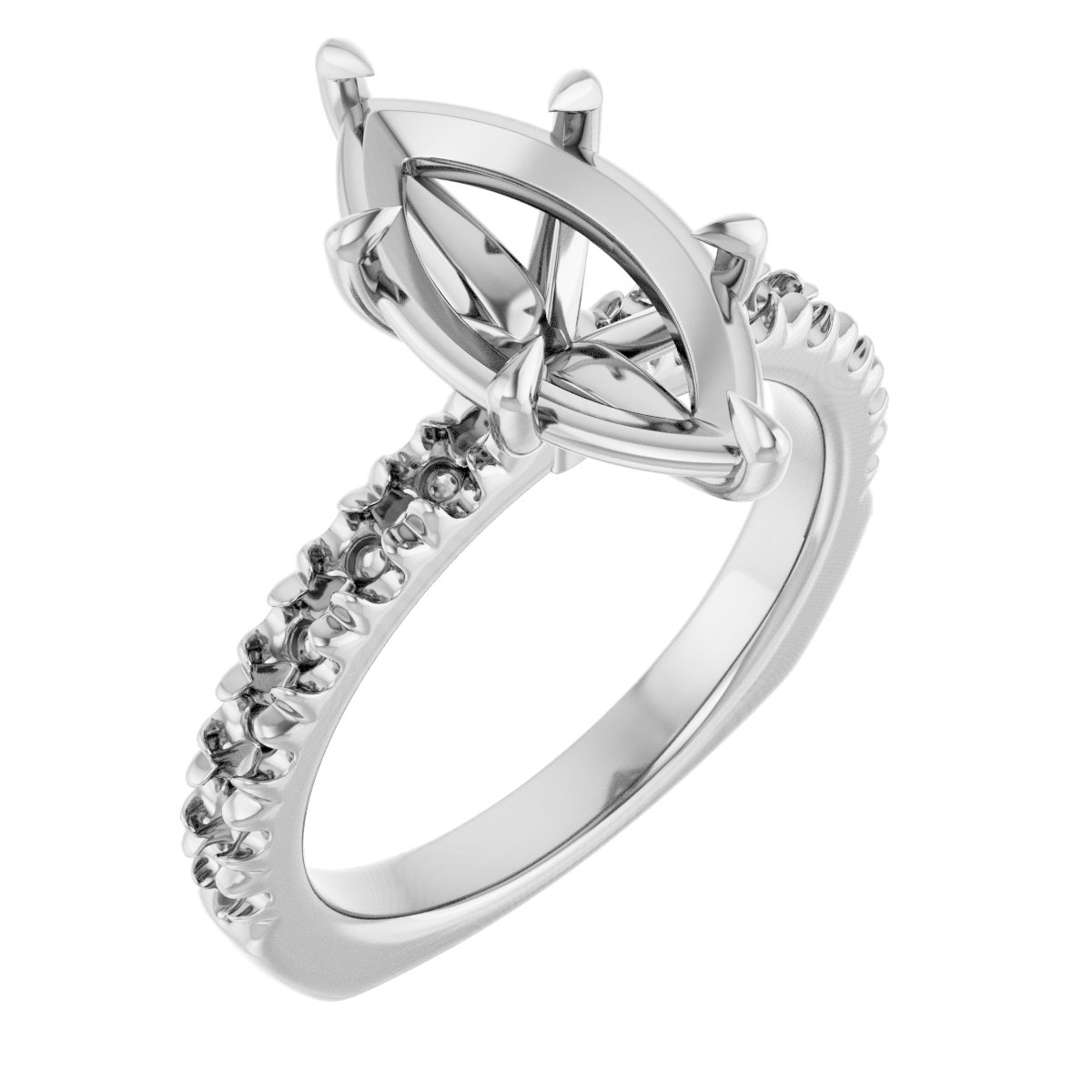 Claw-Prong Euro Shank Engagement Ring