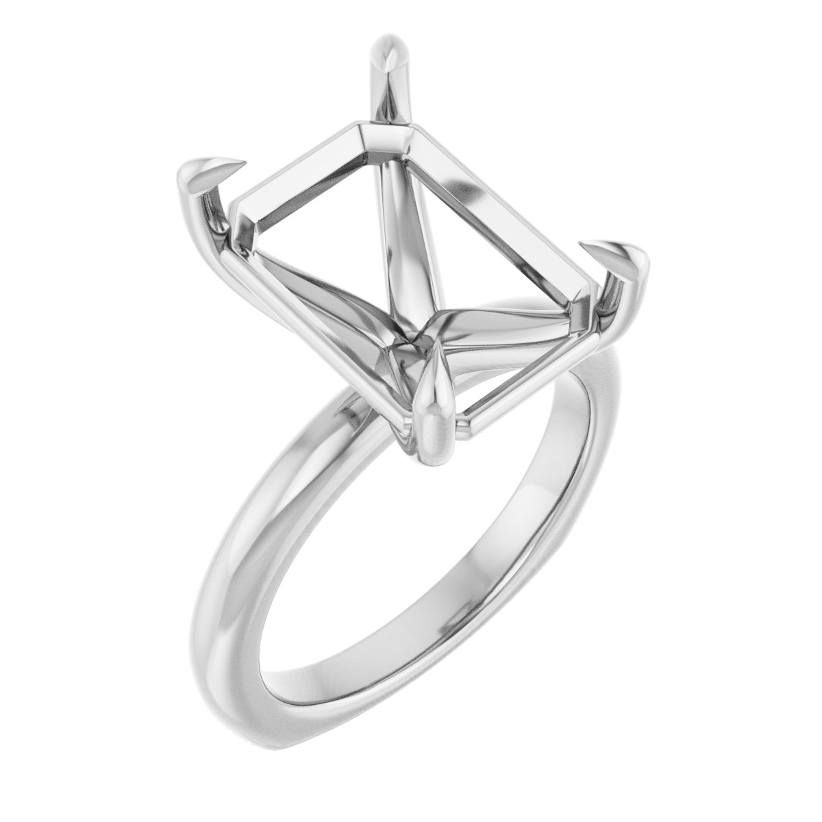Claw-Prong Euro Shank Engagement Ring