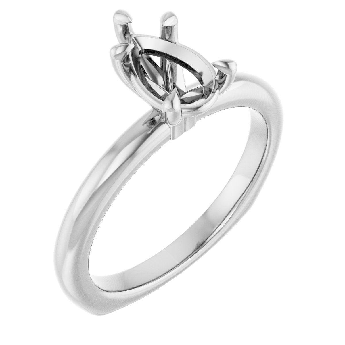 Claw-Prong Euro Shank Engagement Ring