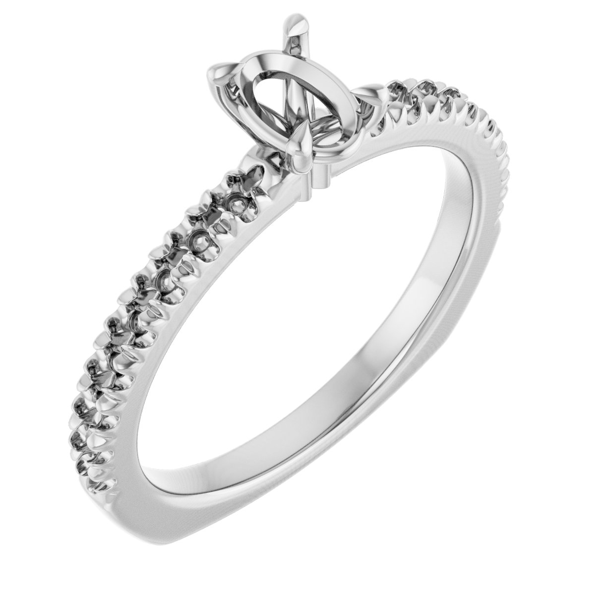 Claw-Prong Euro Shank Engagement Ring