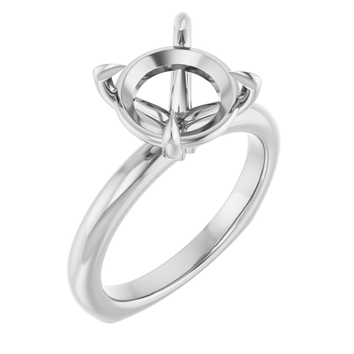 Claw-Prong Euro Shank Engagement Ring