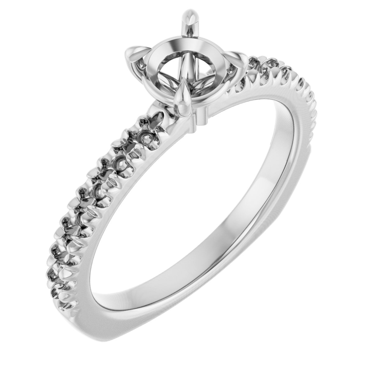 Claw-Prong Euro Shank Engagement Ring