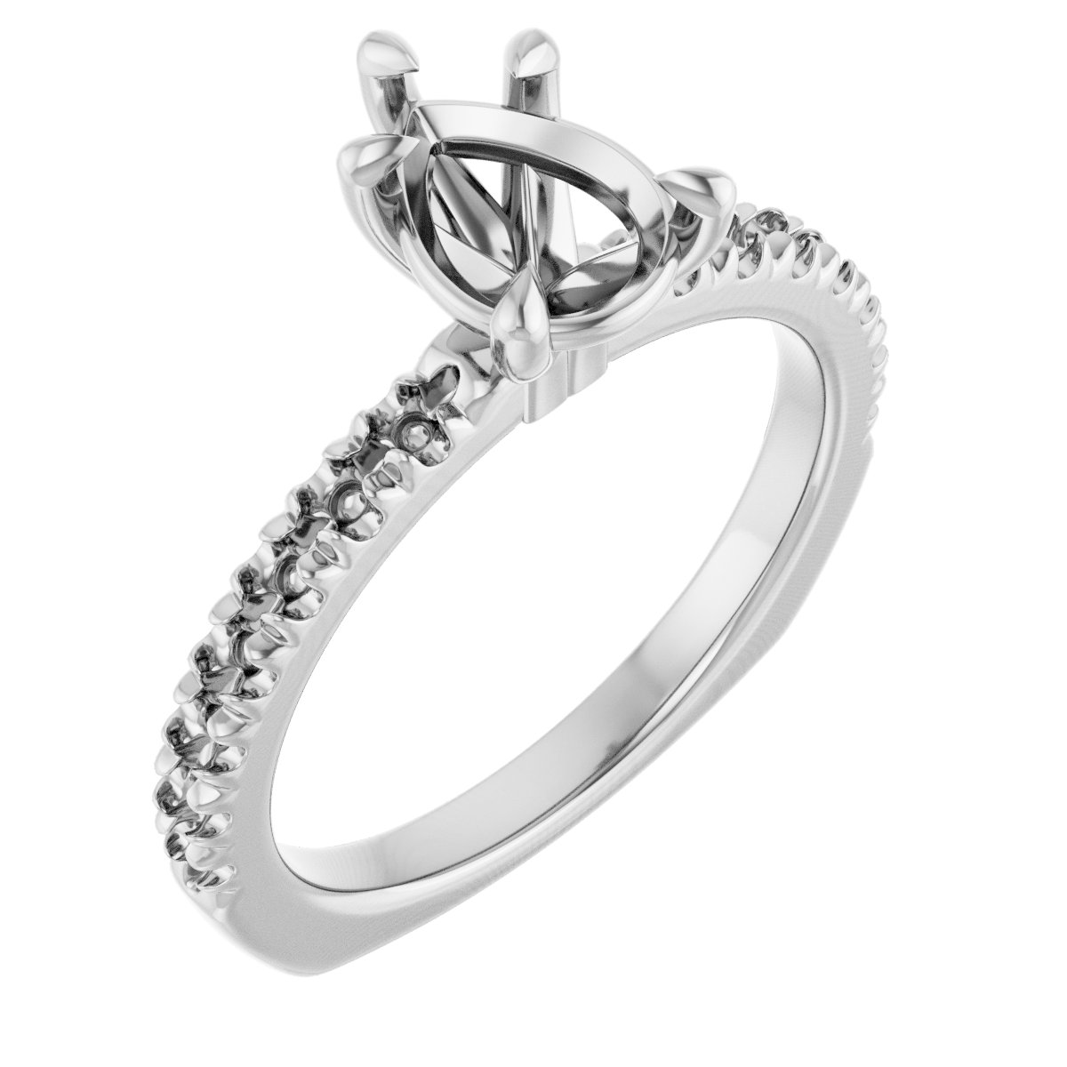 Claw-Prong Euro Shank Engagement Ring