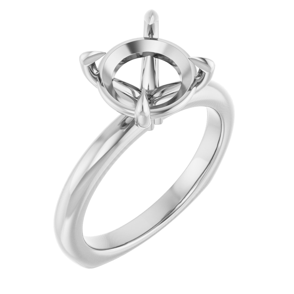 Claw-Prong Euro Shank Engagement Ring