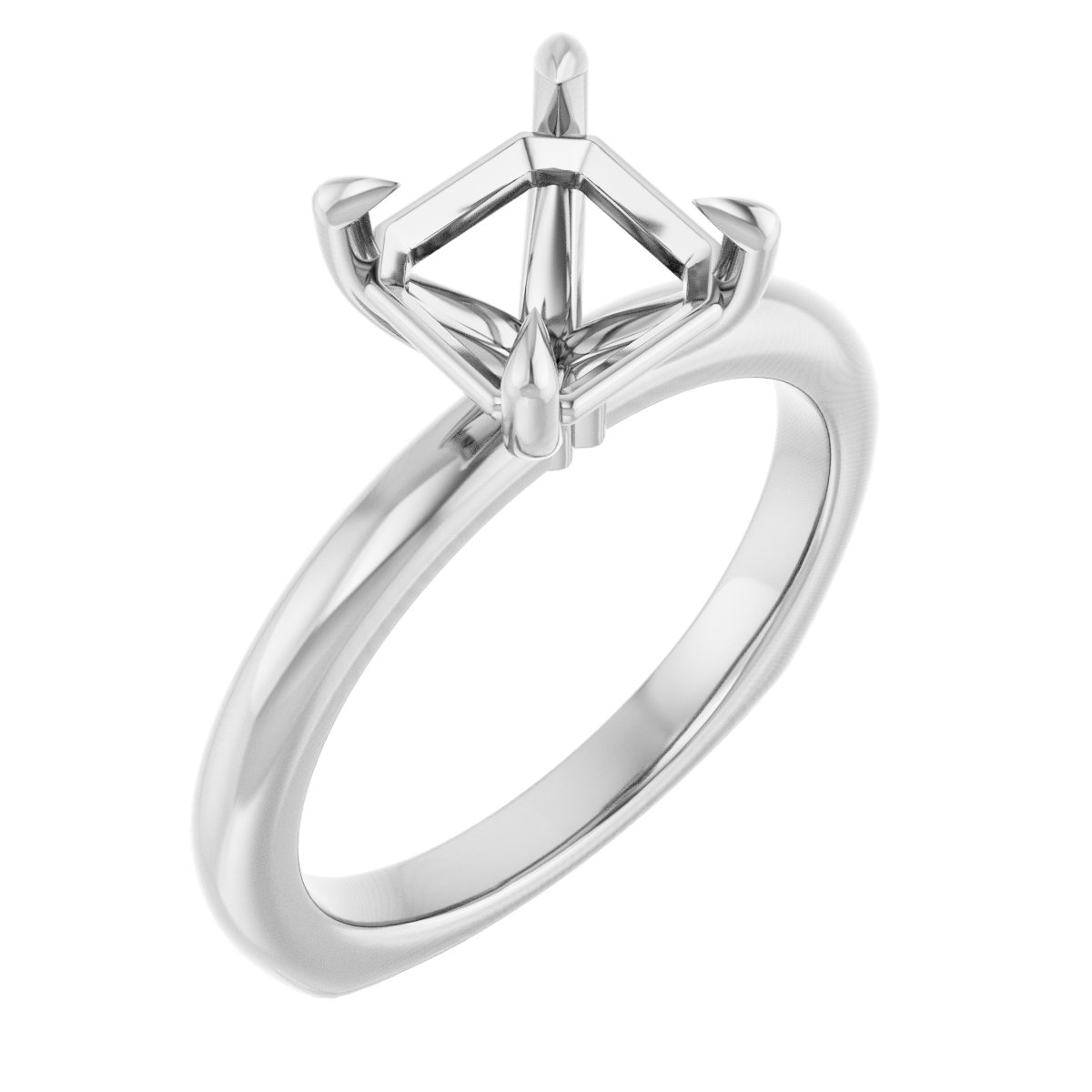 Claw-Prong Euro Shank Engagement Ring