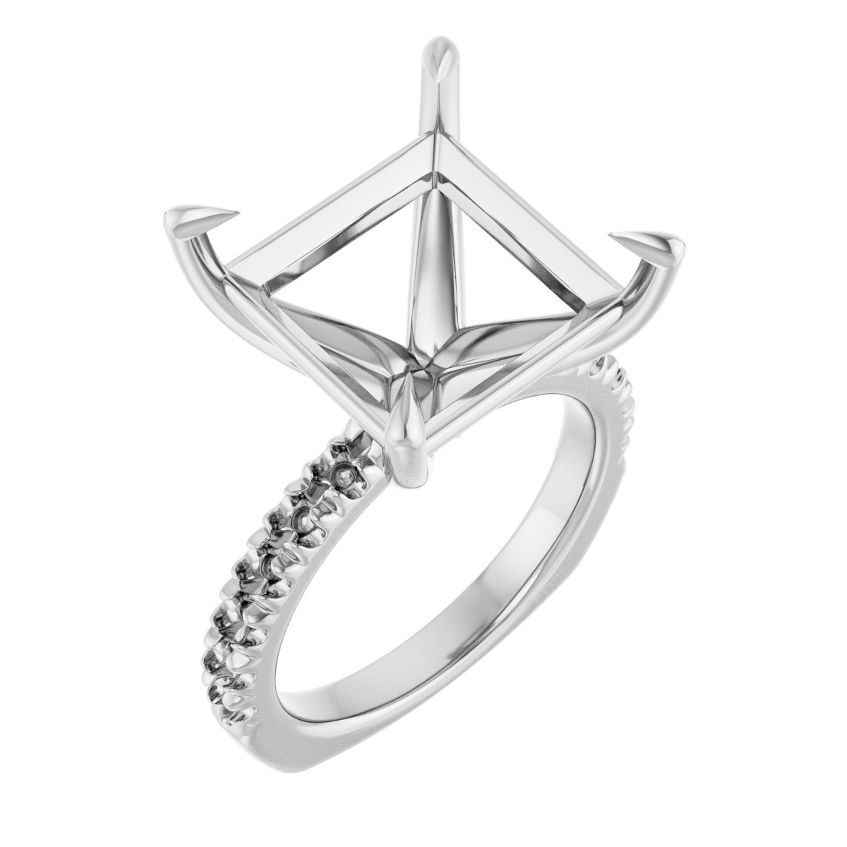 Claw-Prong Euro Shank Engagement Ring