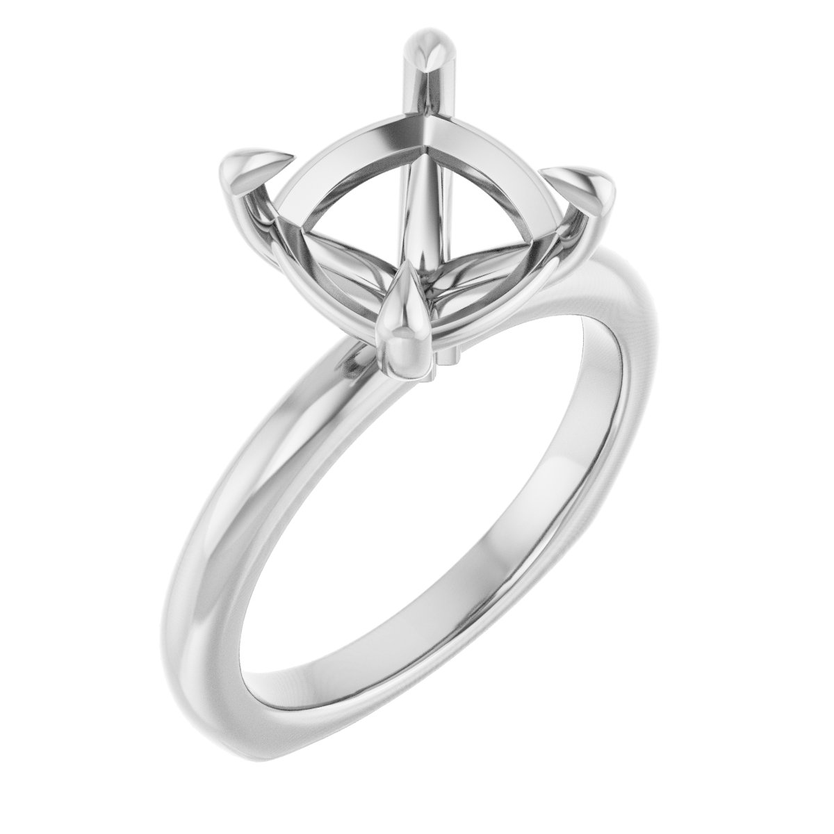 Claw-Prong Euro Shank Engagement Ring