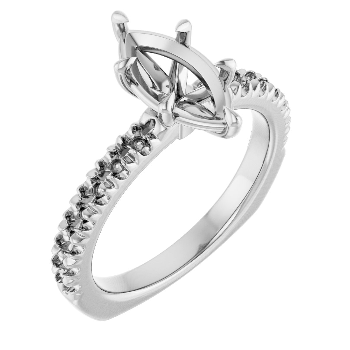 Claw-Prong Euro Shank Engagement Ring