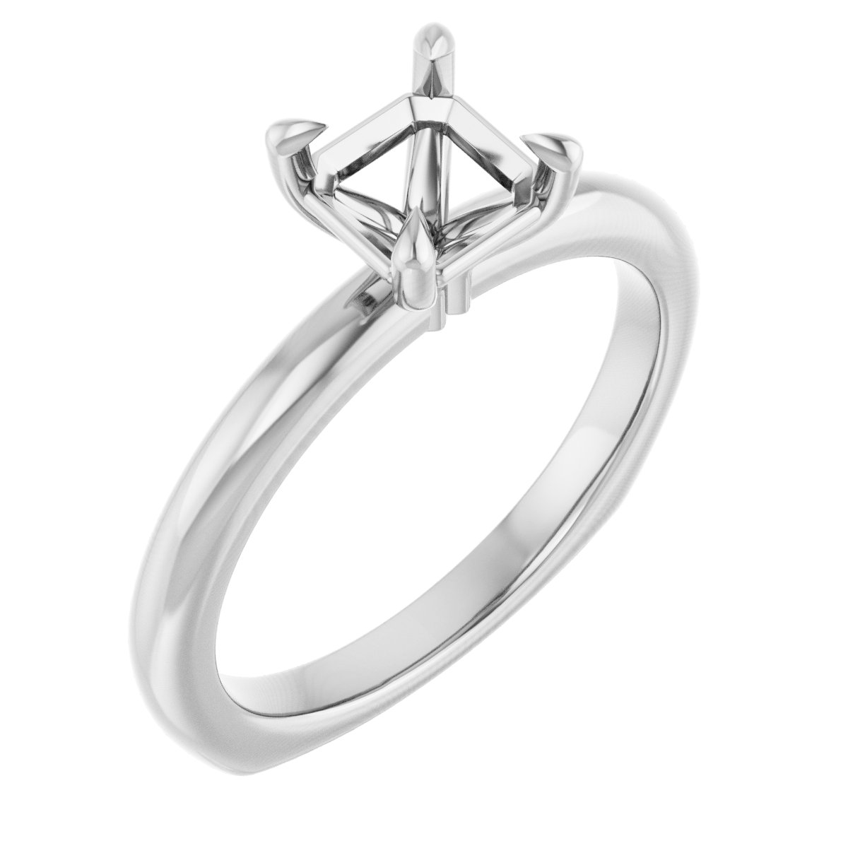Claw-Prong Euro Shank Engagement Ring