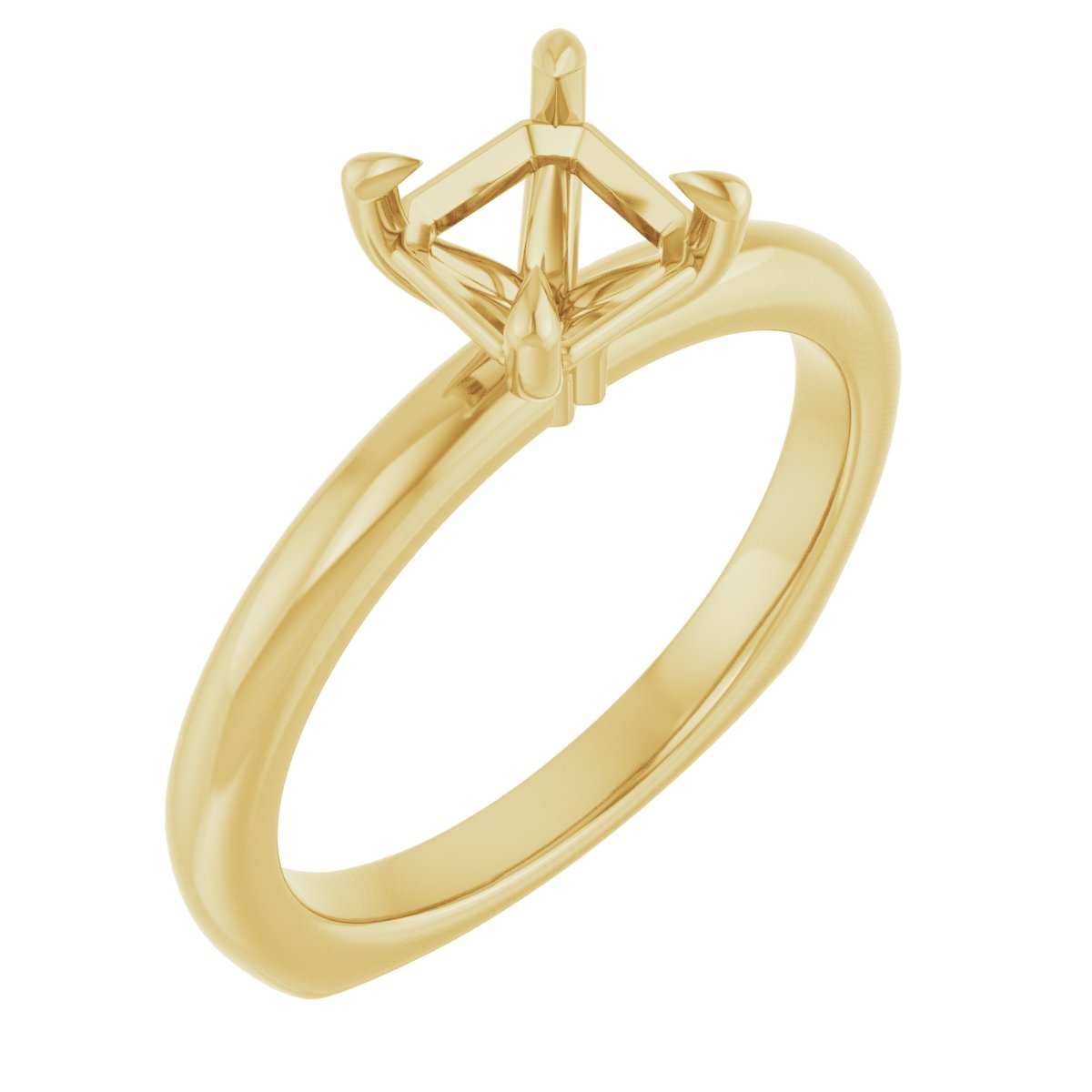Claw-Prong Euro Shank Engagement Ring