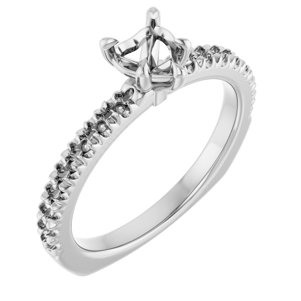 Claw-Prong Euro Shank Engagement Ring