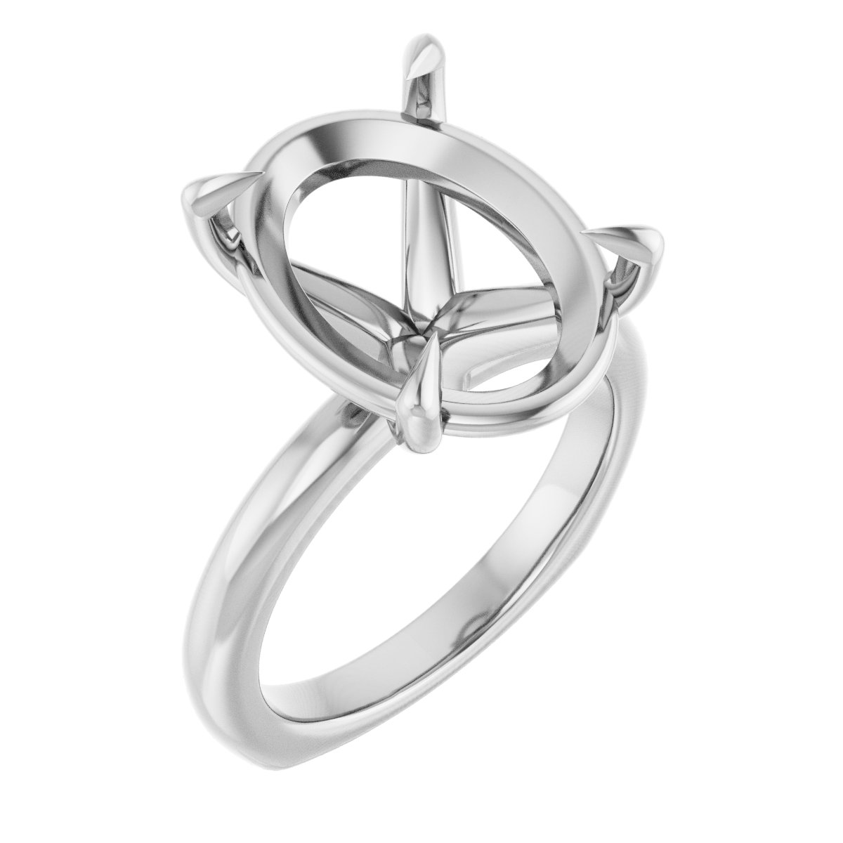 Claw-Prong Euro Shank Engagement Ring