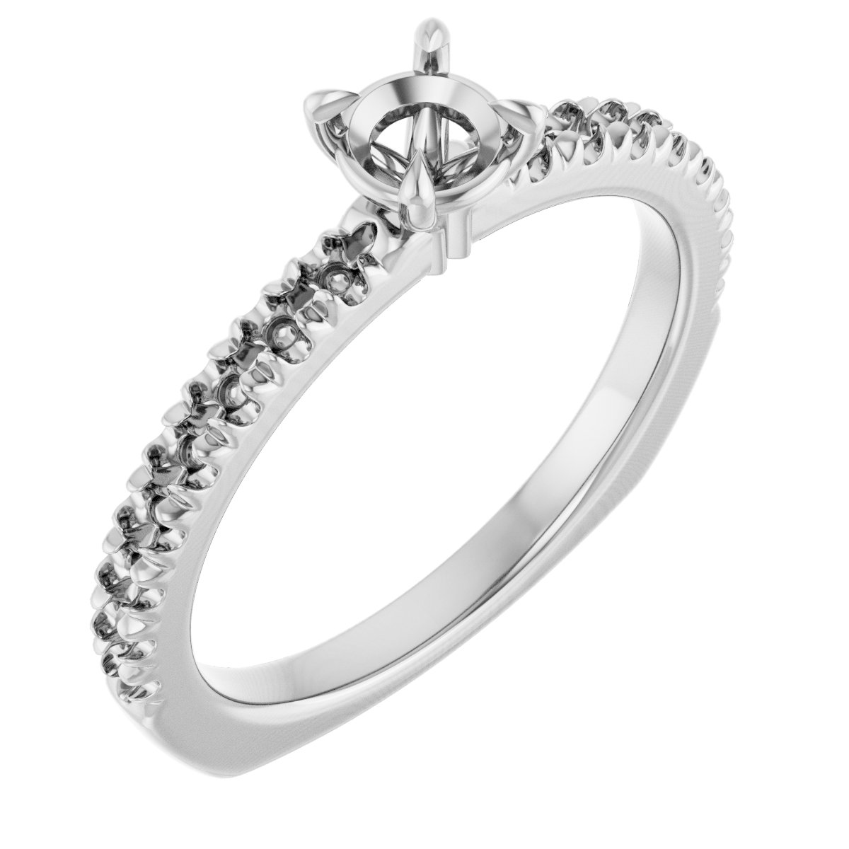 Claw-Prong Euro Shank Engagement Ring