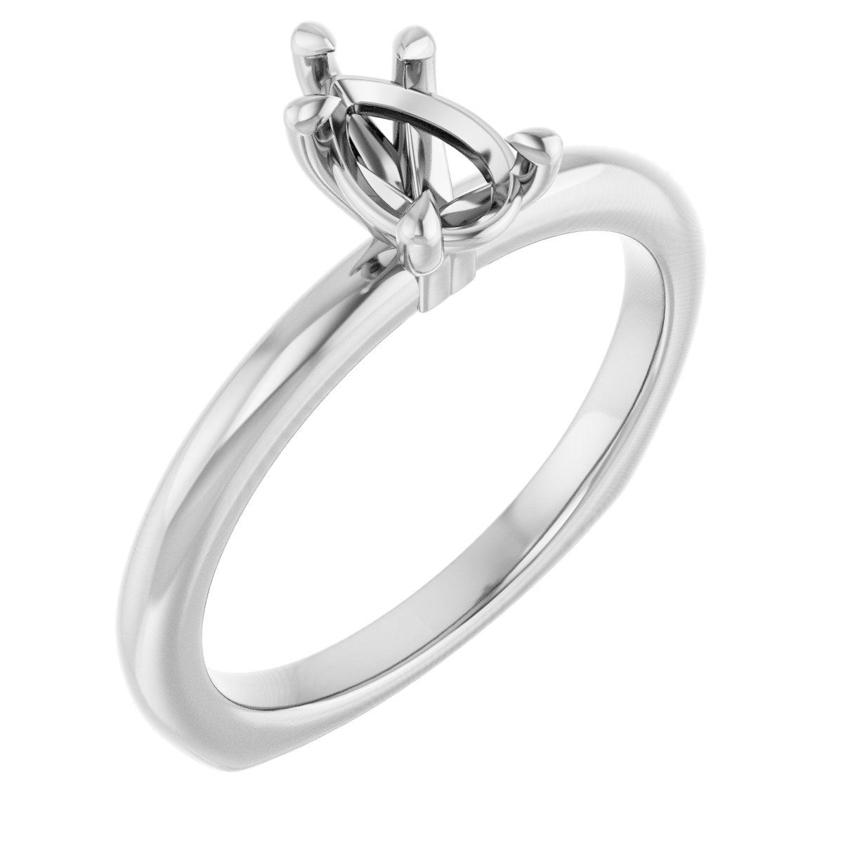 Claw-Prong Euro Shank Engagement Ring