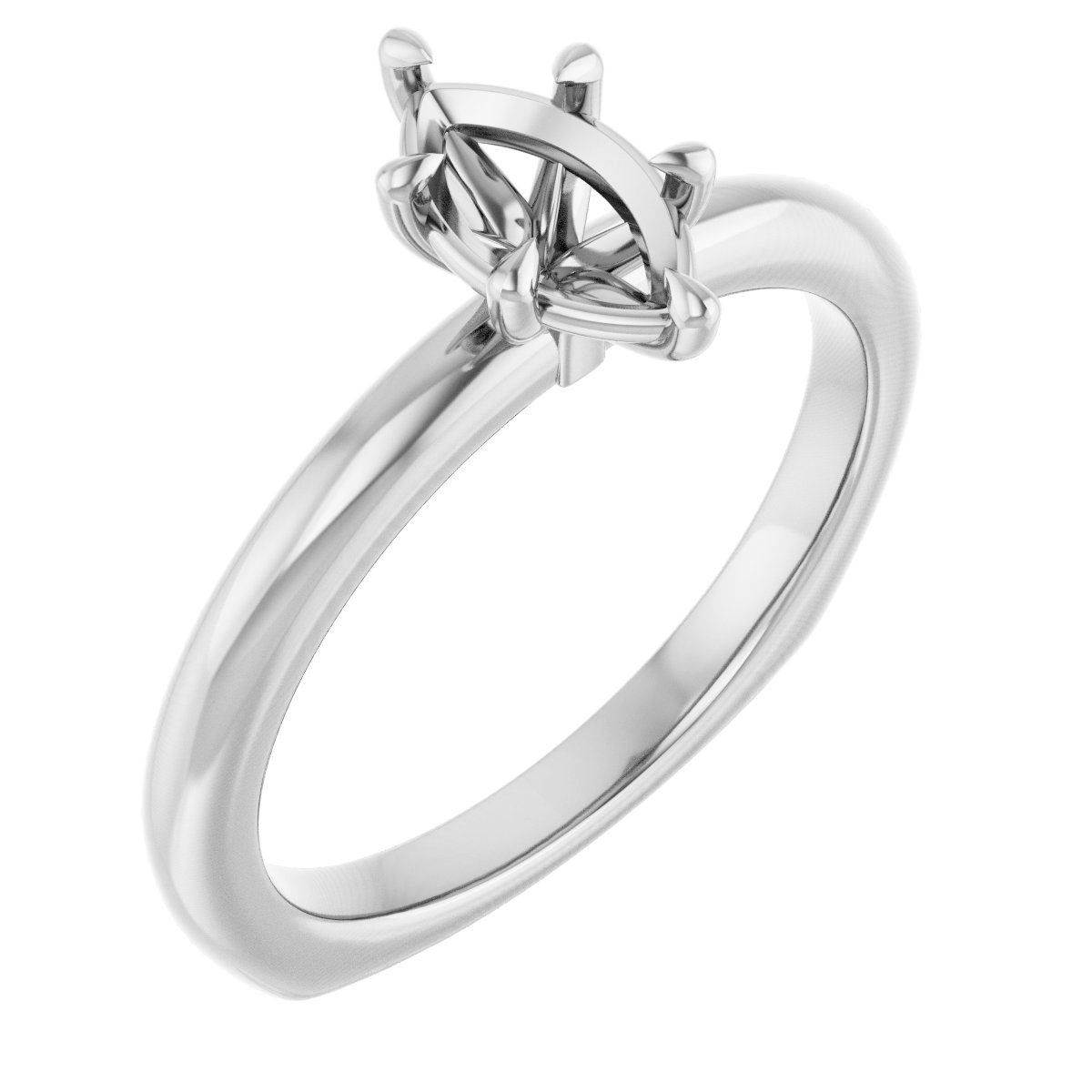 Claw-Prong Euro Shank Engagement Ring