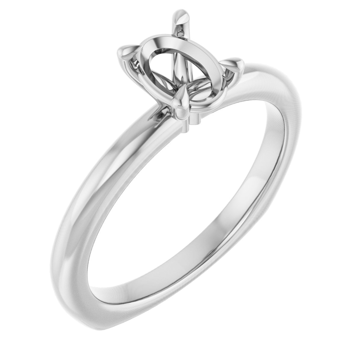 Claw-Prong Euro Shank Engagement Ring