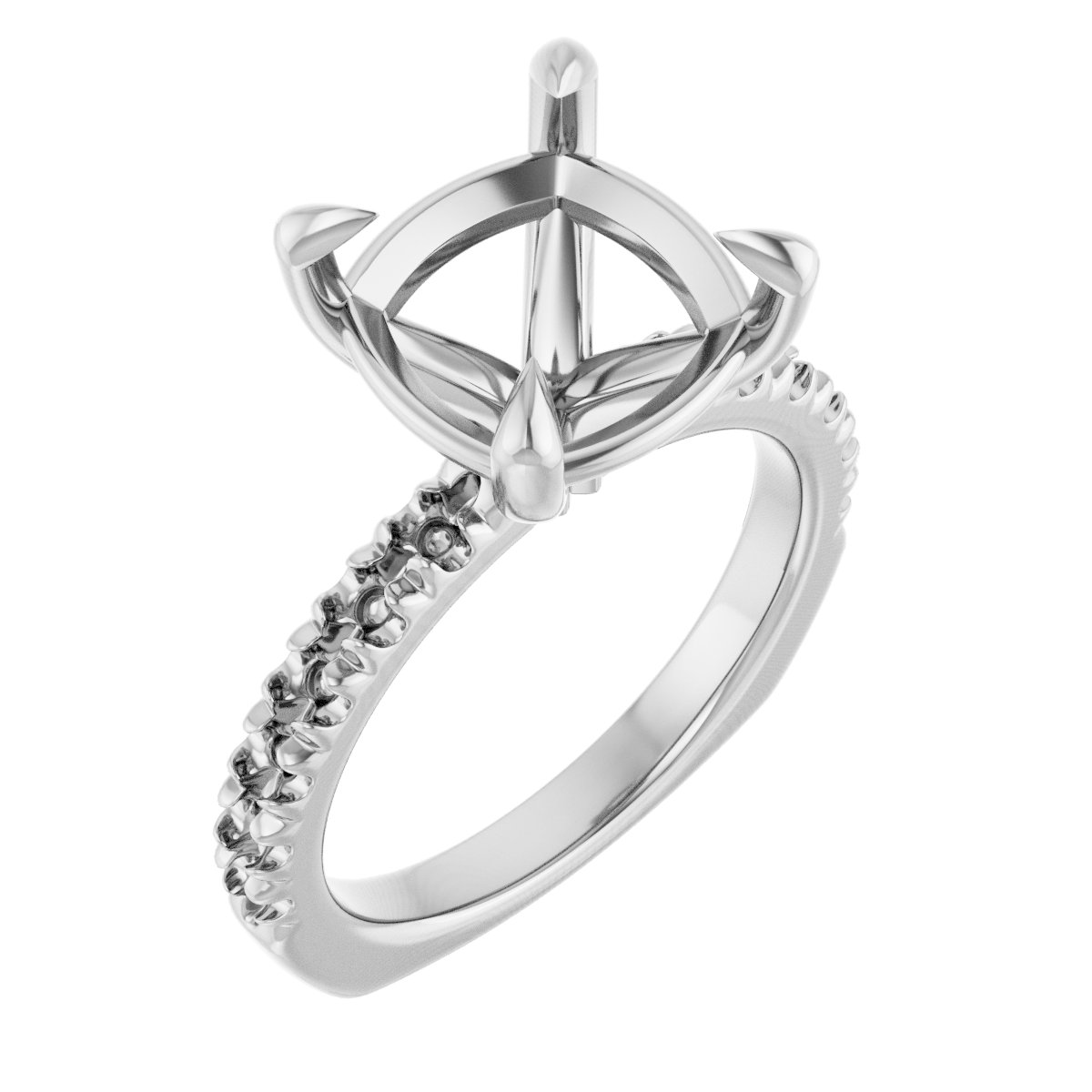 Claw-Prong Euro Shank Engagement Ring